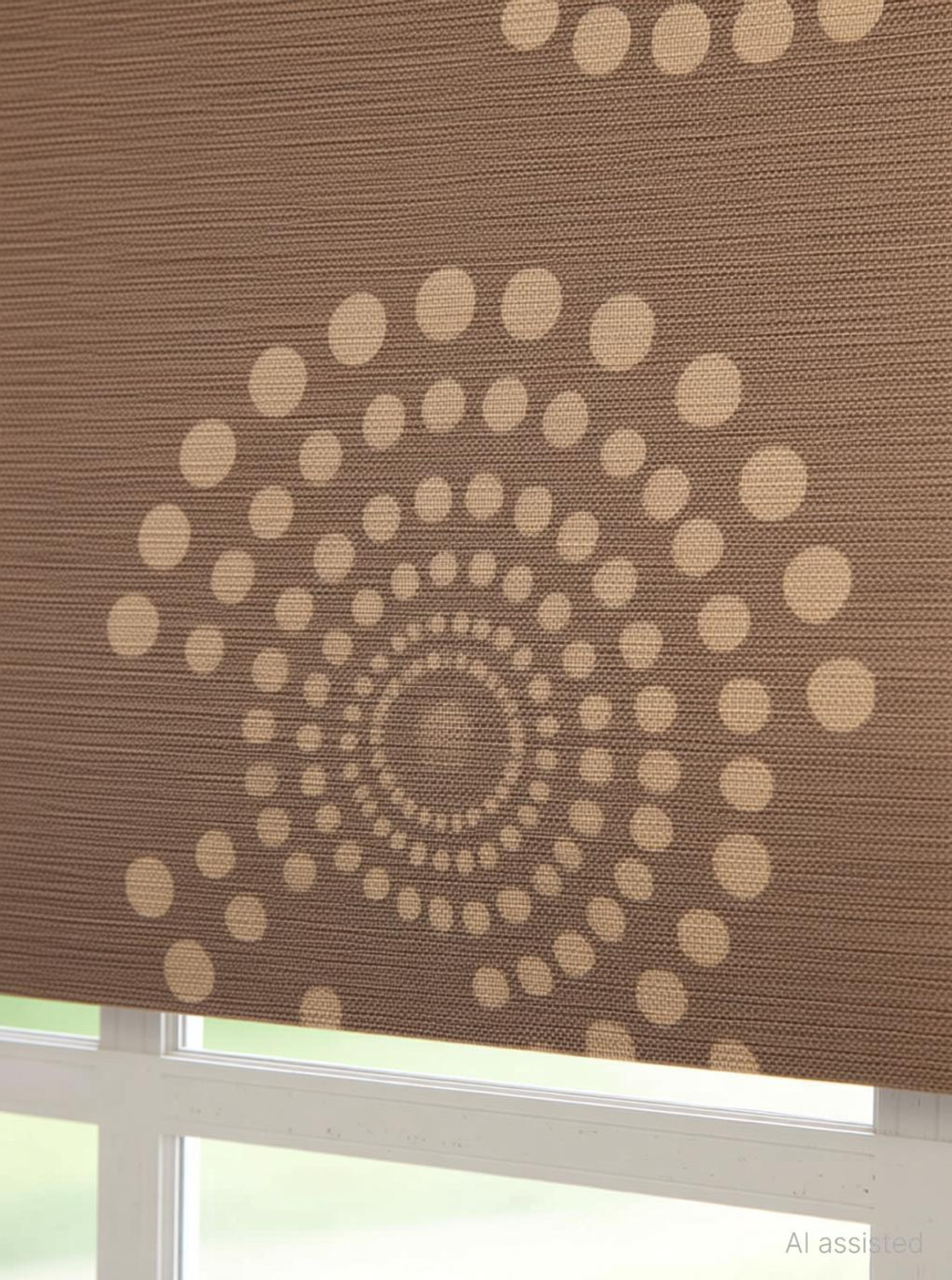 Image of GD GC Roller Blind Cord Drawn On Window (Polyester, 152 cm x 124 cm, (4.99 ft x 4.07 ft))