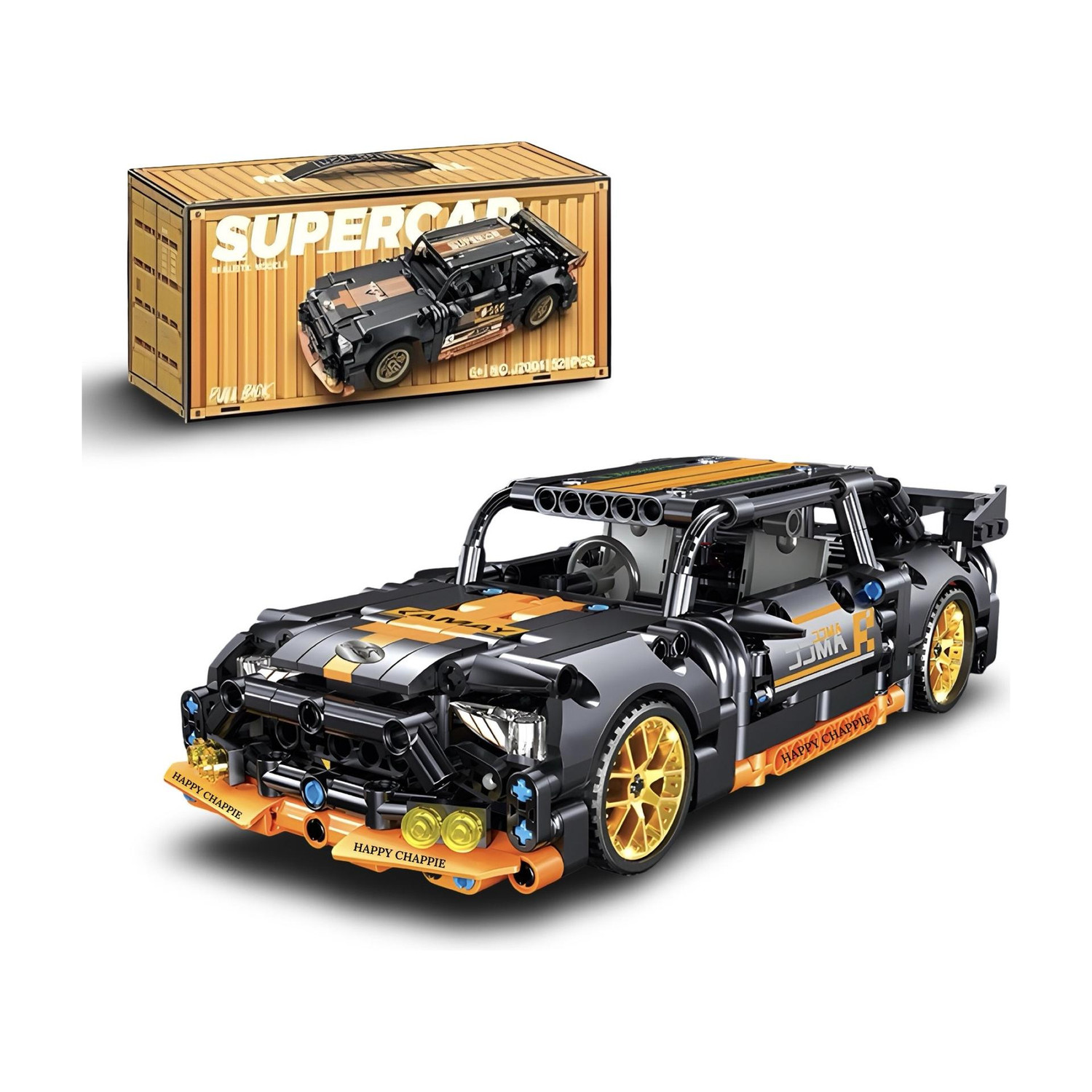 Happy Chappie 520 PCS Mechanical Rally Racing Car Set - Image 6