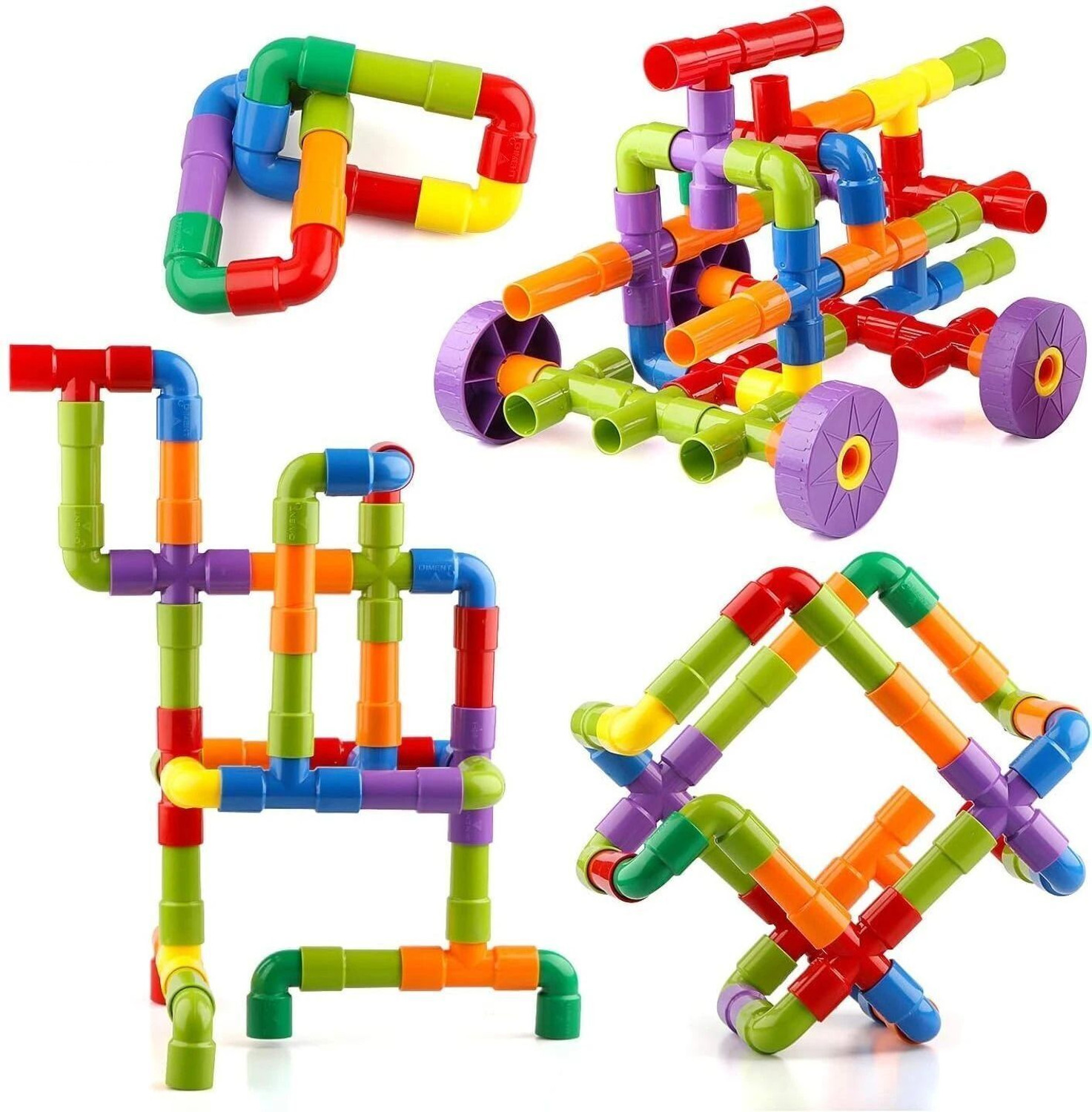 Image of Sharvil 120 Pcs Colorful Wooden Domino Block Set for Kids (Multicolor)