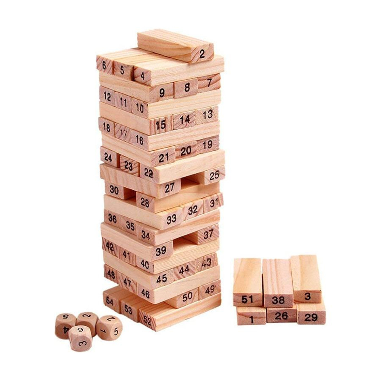 Dorytoys Classic Timber Tower Wood Block Stacking Game - Image 6