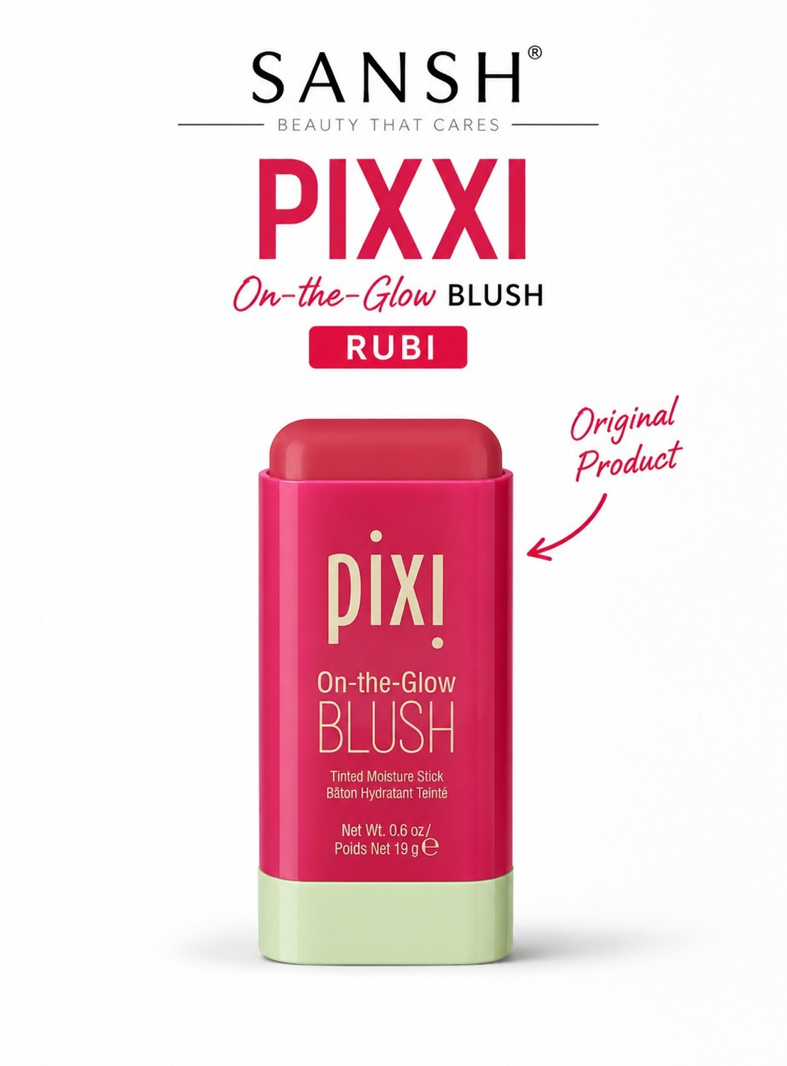 Sansh Pixxi On-the-Glow Blush Stick Rubi - Image 1