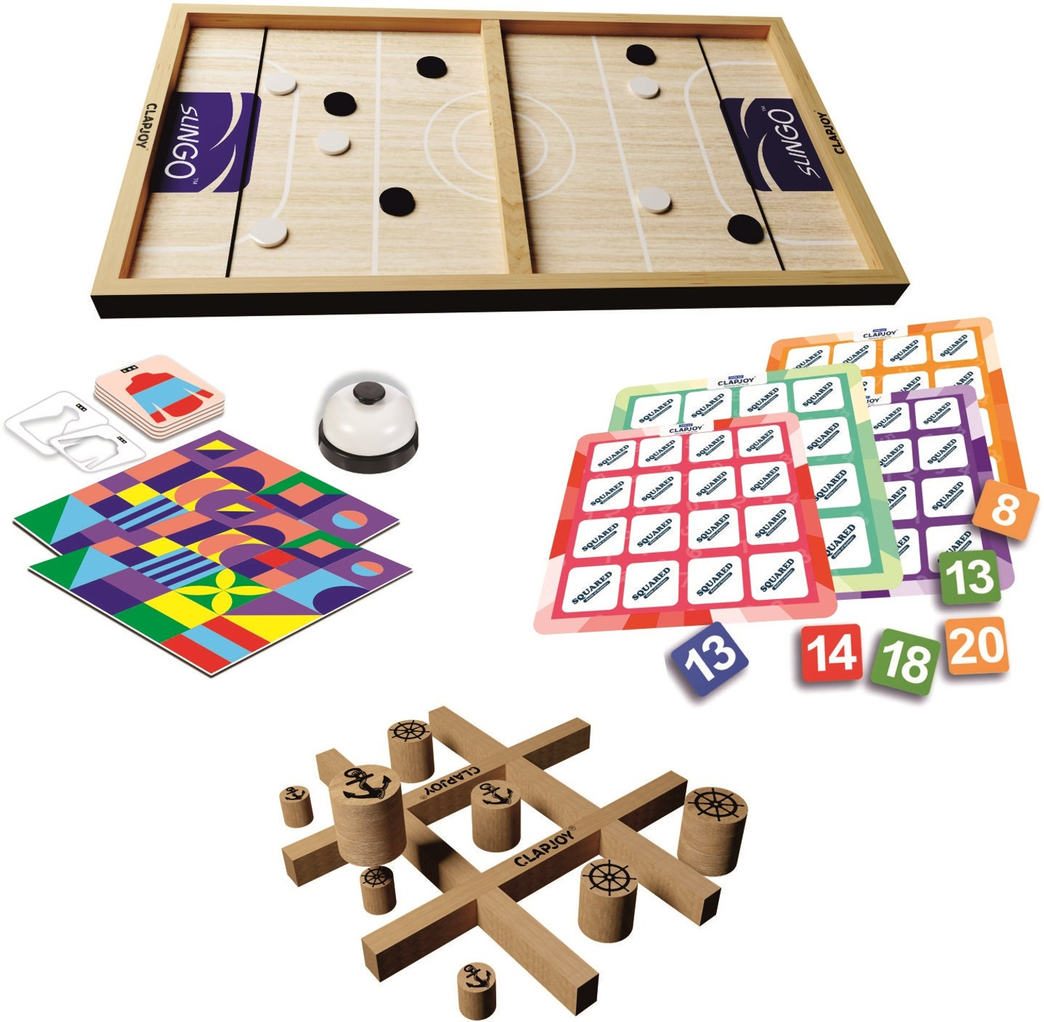 Image of RCJ CARROM BOARD 20 INCH,24 PCS. WOODEN COIN,POWDER & STRICKER.a11 Carrom Board Game