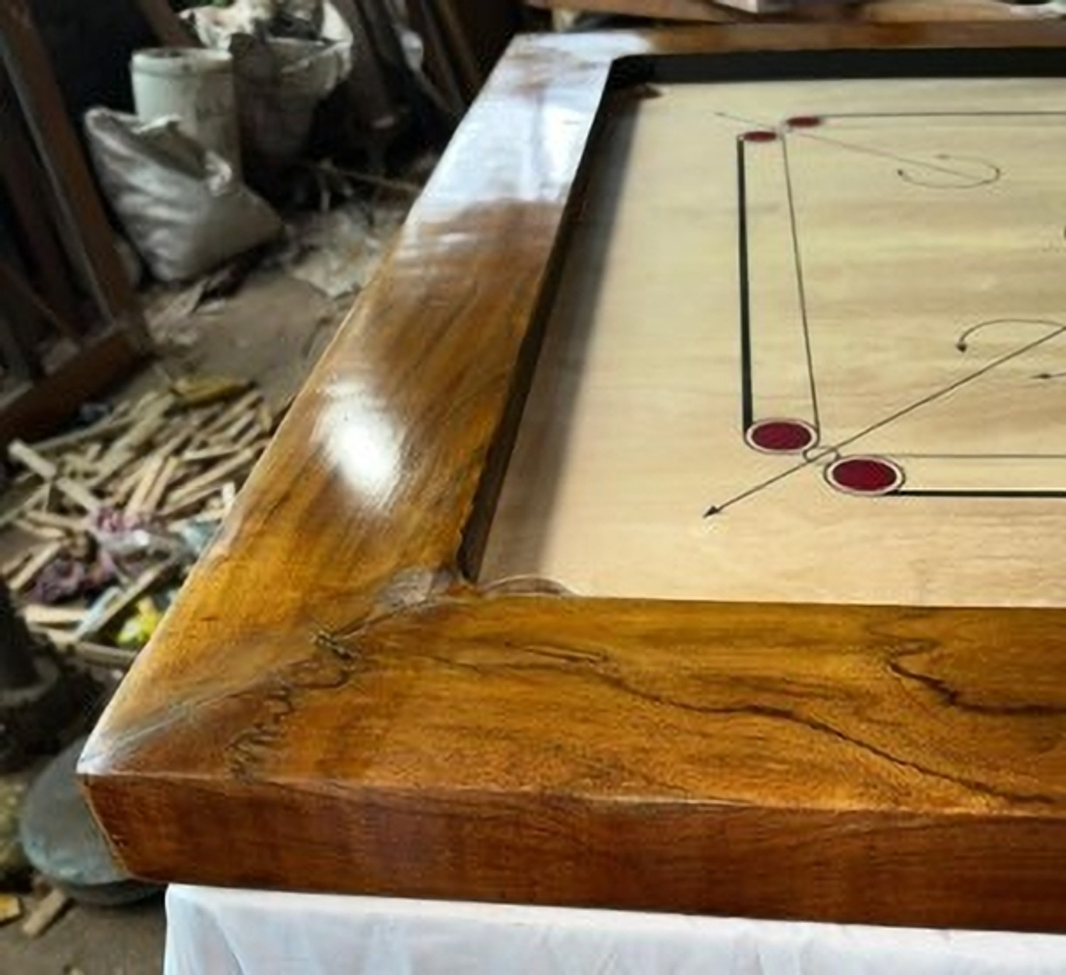 Image of MB SPORT EXPORT US QUALITY-CARROM BOARD CHAMPIONSHIP WEIGHT 24.2 97 cm Carrom Board (Brown)