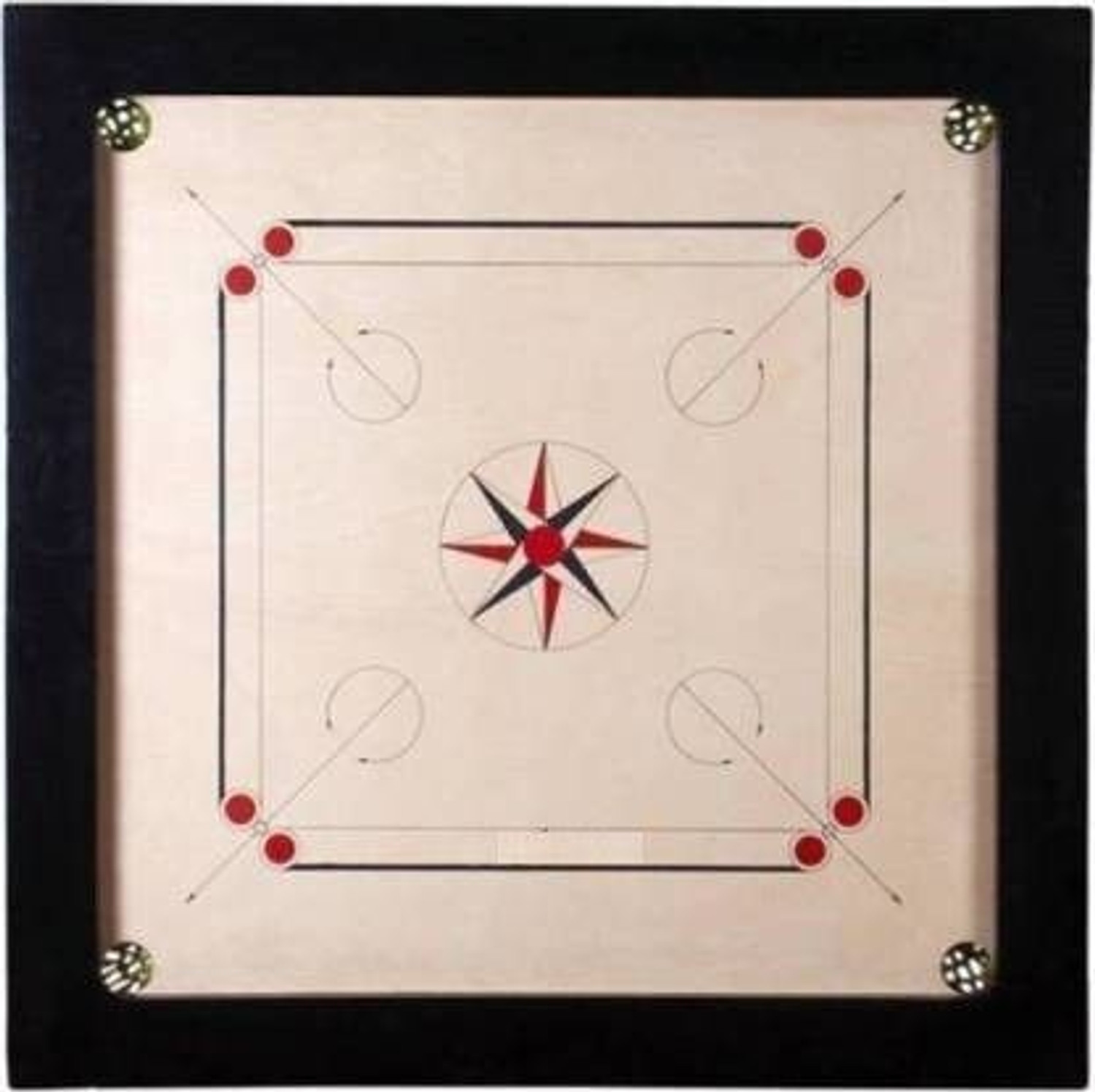 Image of Fitdex 32 Inch Carrom Large Size With Wooden Coins /Striker /Powder /. inch.: 80 cm Carrom Board (Brown)