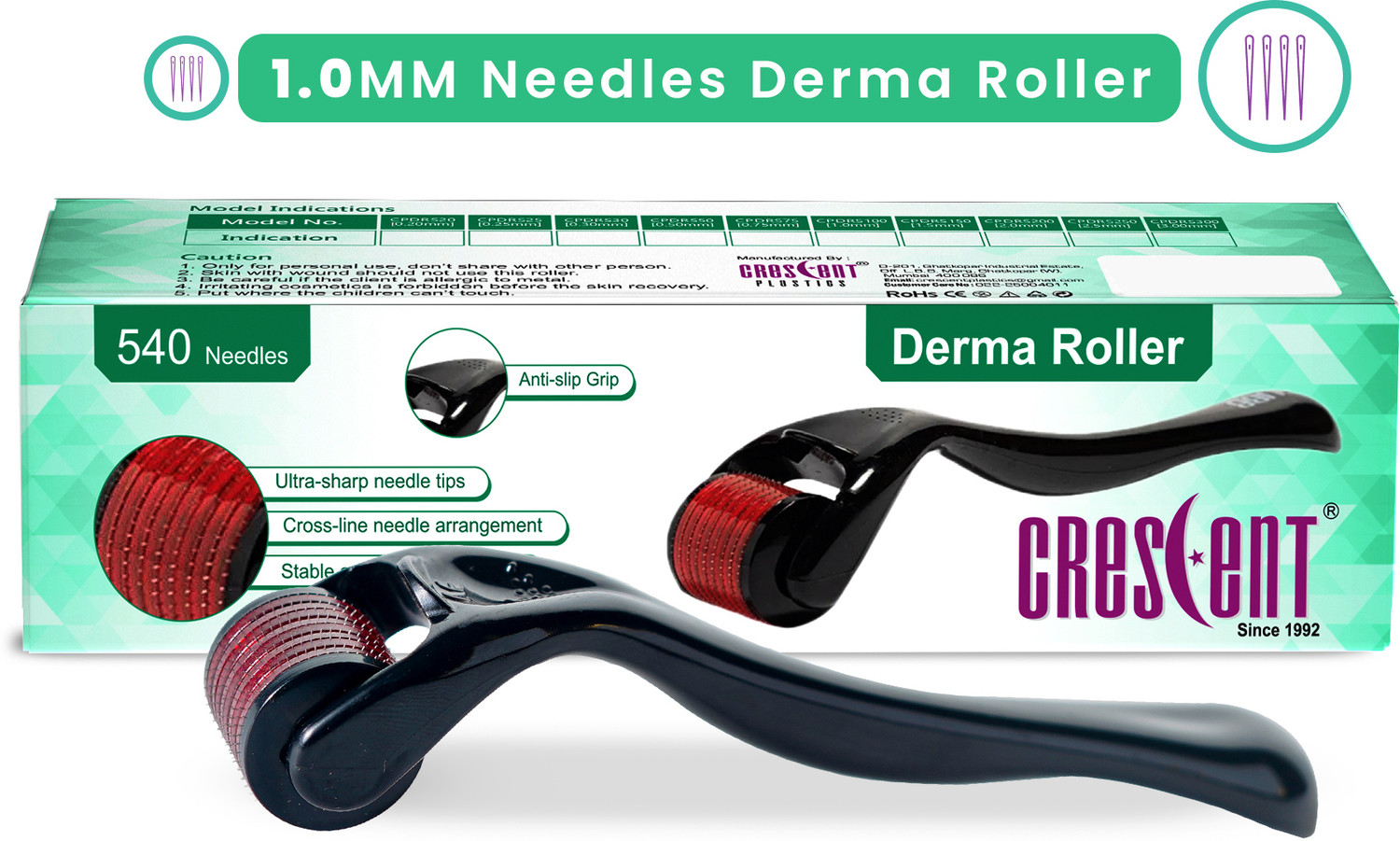 Image of scotbeauty Derma roller hair 0.5mm for Acne, Skin Hair Loss hair growth titanium roller (120 ml)