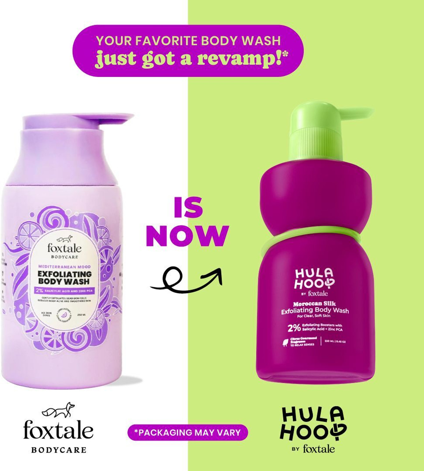 Image of Foxtale Exfoliating Body Wash|Erases body acne,strawberry skin & ingrown hair in 28 days (250 ml)
