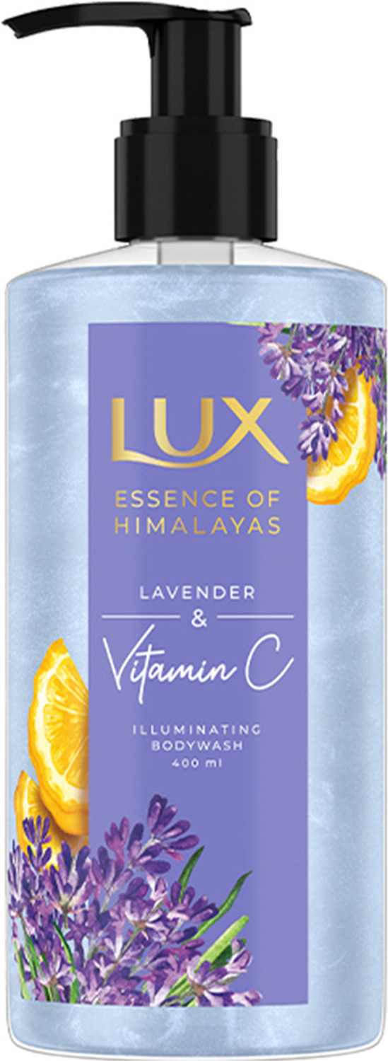 LUX Lavender & Vitamin C, Illuminating Body Wash, 400 ml, for Radiant and Detoxified Skin, with 100% Natural Origin Lavender & Himalayan Oil, Mild and