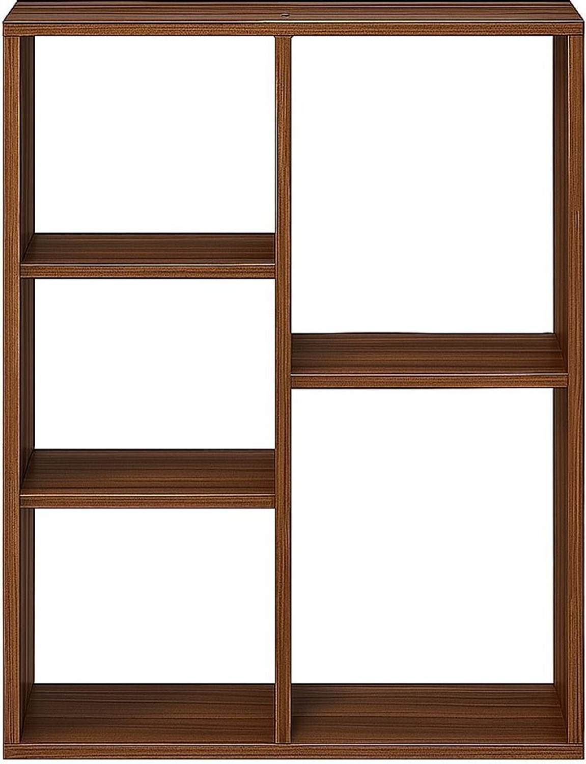 Image of Enigmatic Woodworks 5 Cube Bookshelf, Multi-Purpose Storage Organizer for Home, Office & Classroom Engineered Wood Open Book Shelf (Finish Color - Walnut, DIY(Do-It-Yourself))