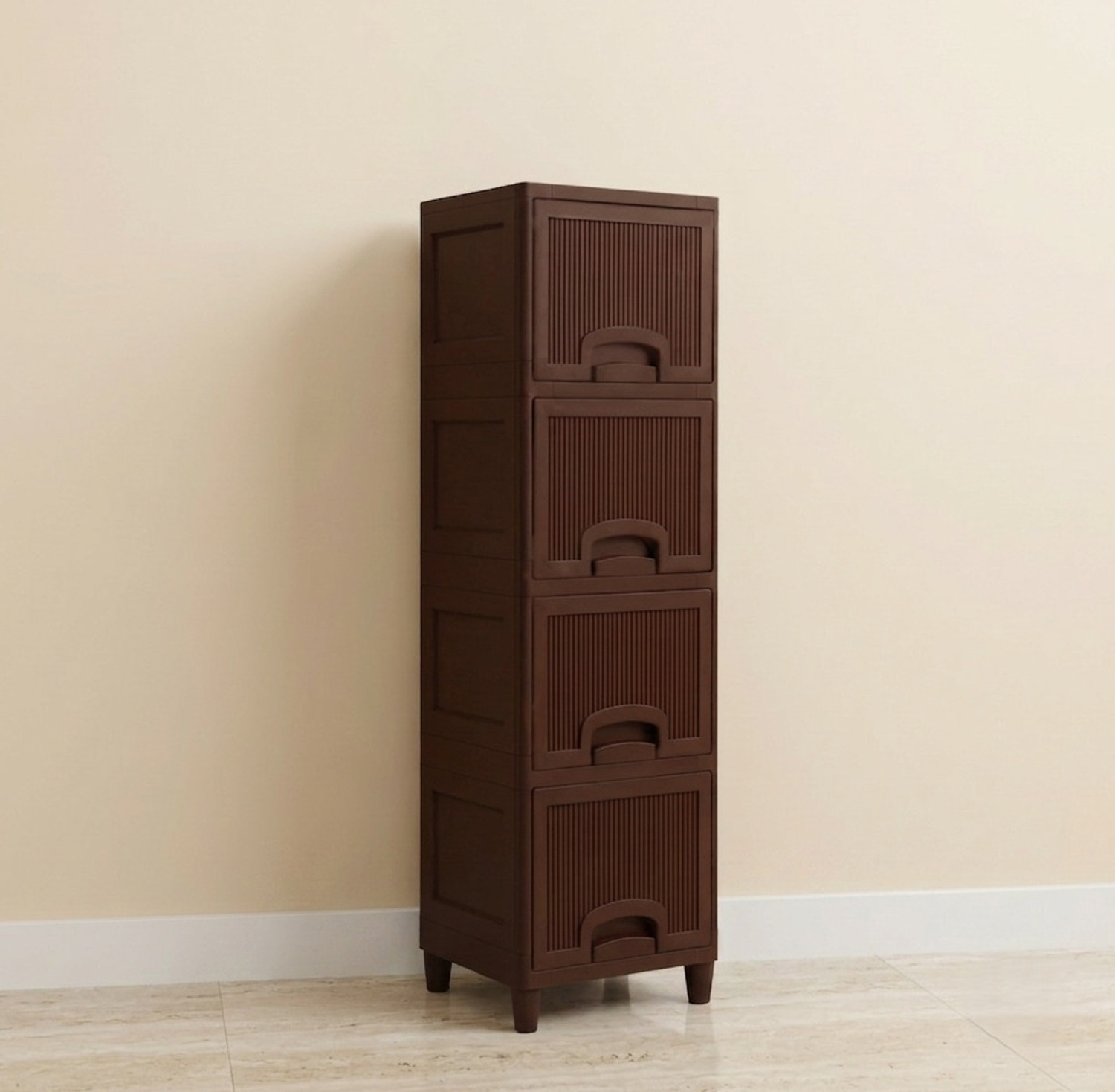 Image of MAXTID Plastic Semi-Open Book Shelf (Finish Color - Blue, DIY(Do-It-Yourself))