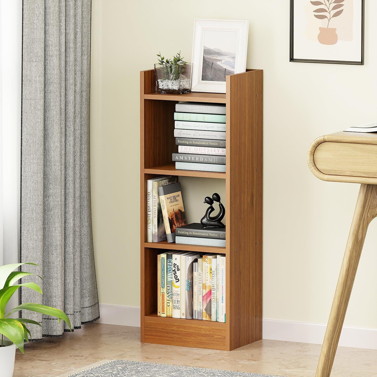 Image of Enigmatic Woodworks 5 Cube Bookshelf, Multi-Purpose Storage Organizer for Home, Office & Classroom Engineered Wood Open Book Shelf (Finish Color - Walnut, DIY(Do-It-Yourself))
