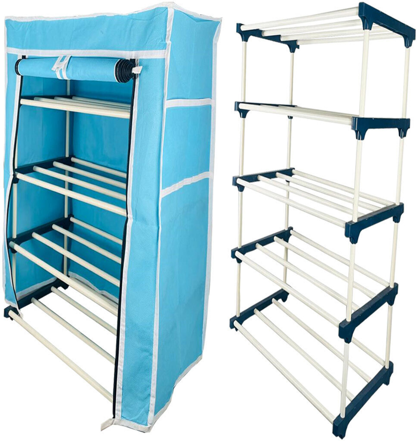 Image of VISEMAN Designer Desktop Tool and Part Organizer Plastic Semi-Open Book Shelf (Finish Color - grey, DIY(Do-It-Yourself))