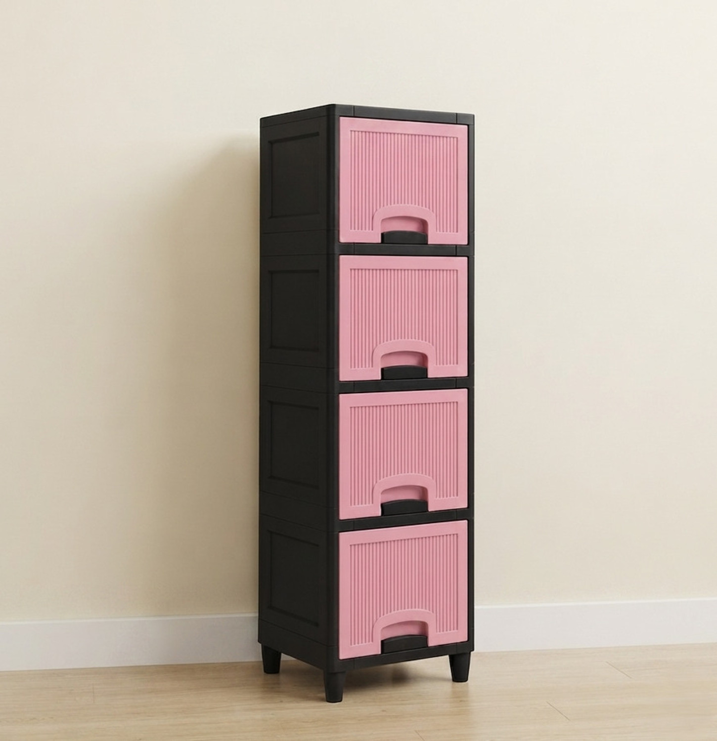 Image of MAXTID Plastic Semi-Open Book Shelf (Finish Color - White, DIY(Do-It-Yourself))