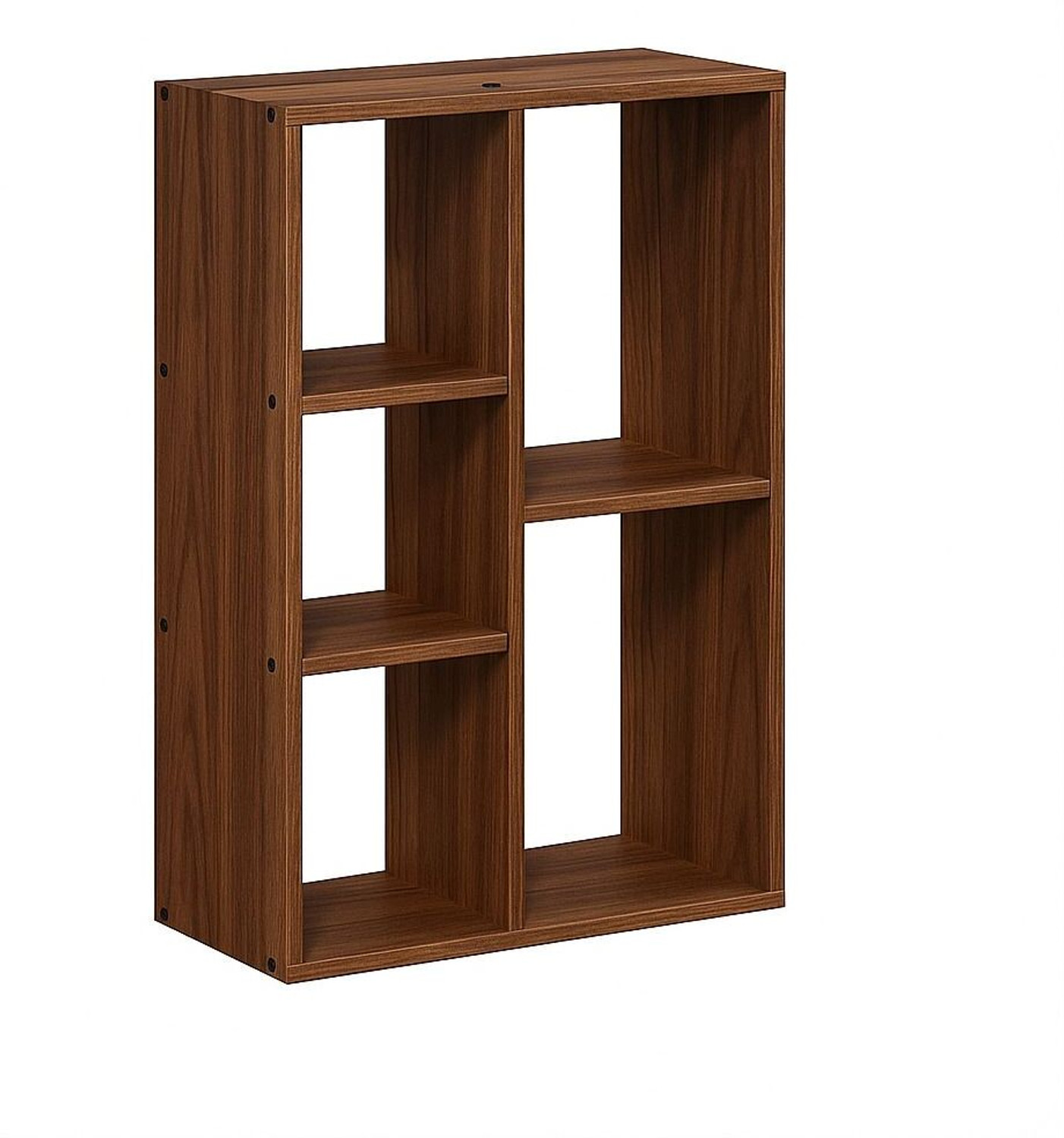 Image of Enigmatic Woodworks 5 Cube Bookshelf, Multi-Purpose Storage Organizer for Home, Office & Classroom Engineered Wood Open Book Shelf (Finish Color - Walnut, DIY(Do-It-Yourself))