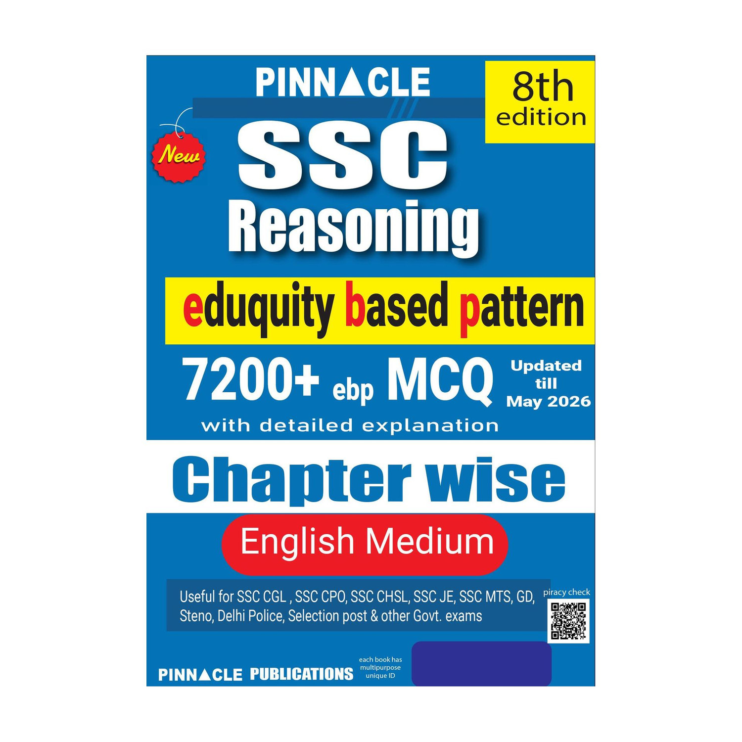PINNACLE PUBLICATIONS SSC Reasoning 7200+ MCQs - Image 1