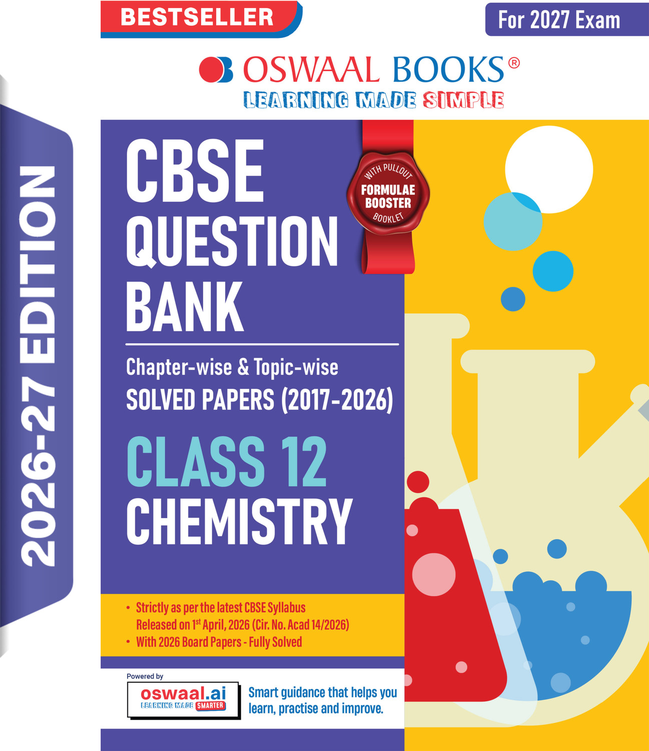 Oswaal Books And Learning Private Limited CBSE Question Bank Chapter-wise & Topic-wise Solved Papers Chemistry class-12 For 2027 Exam (English, Paperback, unknown) - Image 1