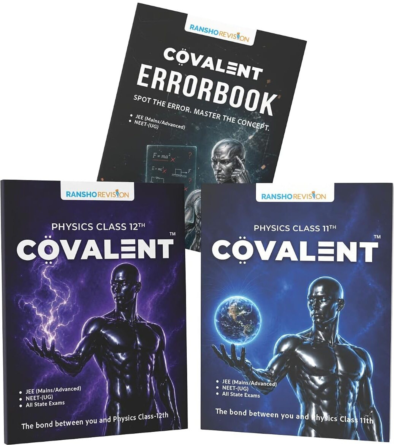 Ransho Revision COVALENT Physics Master Combo - Class 11 & 12 Full Colour Physics Books + Error Book for JEE Main, JEE Advanced, NEET UG & CBSE Boards | Visual Revision + Mistake Practice | Pack of 3 (Paperback, Sankalp Jauhari) - Image 1