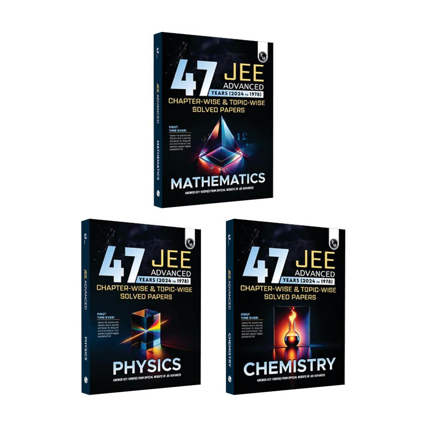 Physics PW 47 Years JEE Advanced Solved Papers Combo Set Pack of 3 - Image 1