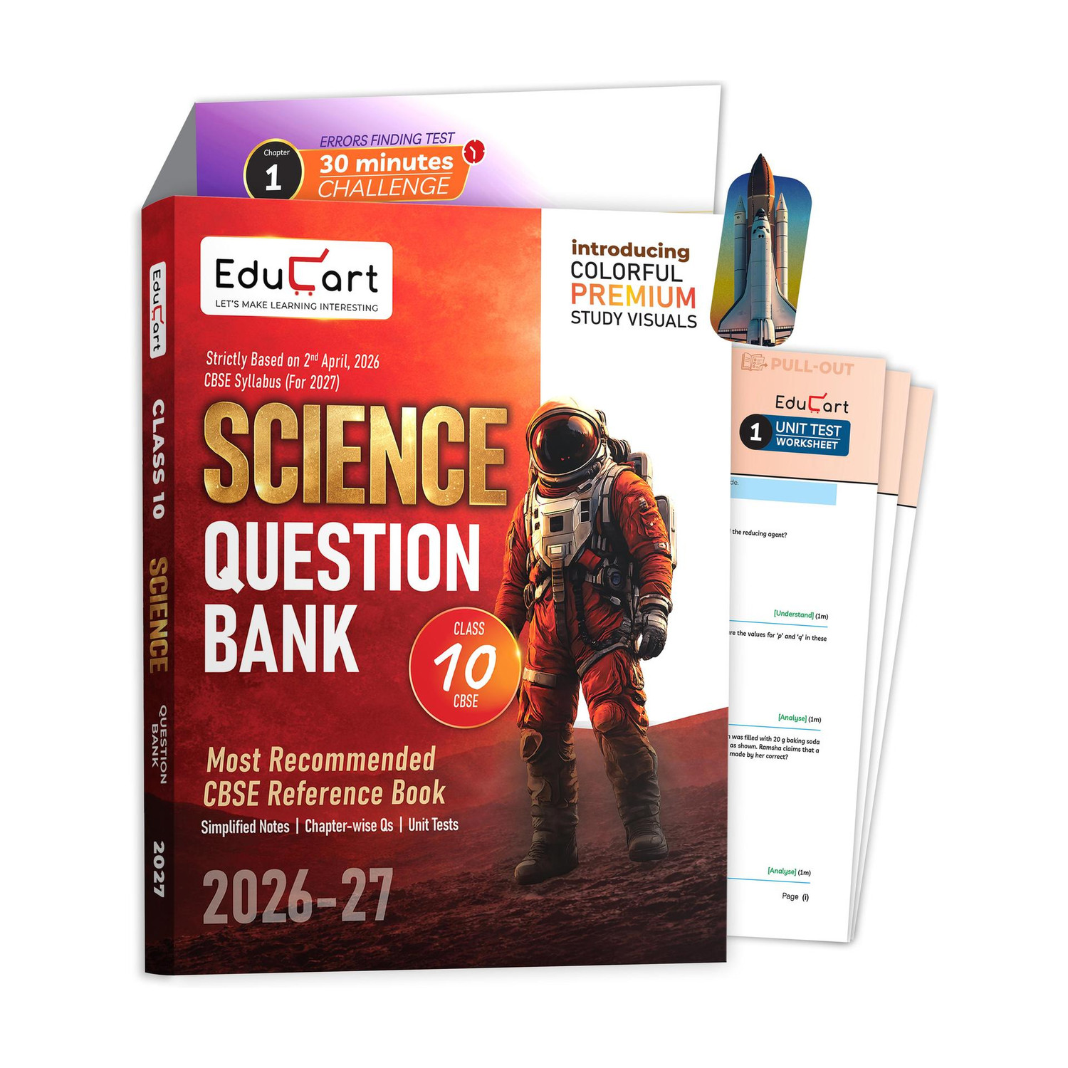 AGRAWAL PUBLICATIONS Educart CBSE Class 10 Science Question Bank 2026-27 | Chapterwise, Case-Based & Competency-Based Qs | Unit Test Worksheets, Notes & Visuals | NCERT Based CBSE 2027 - Class 10 Question Bank 2027 (English, Paperback, Prashant Kirad, Educart) - Image 1