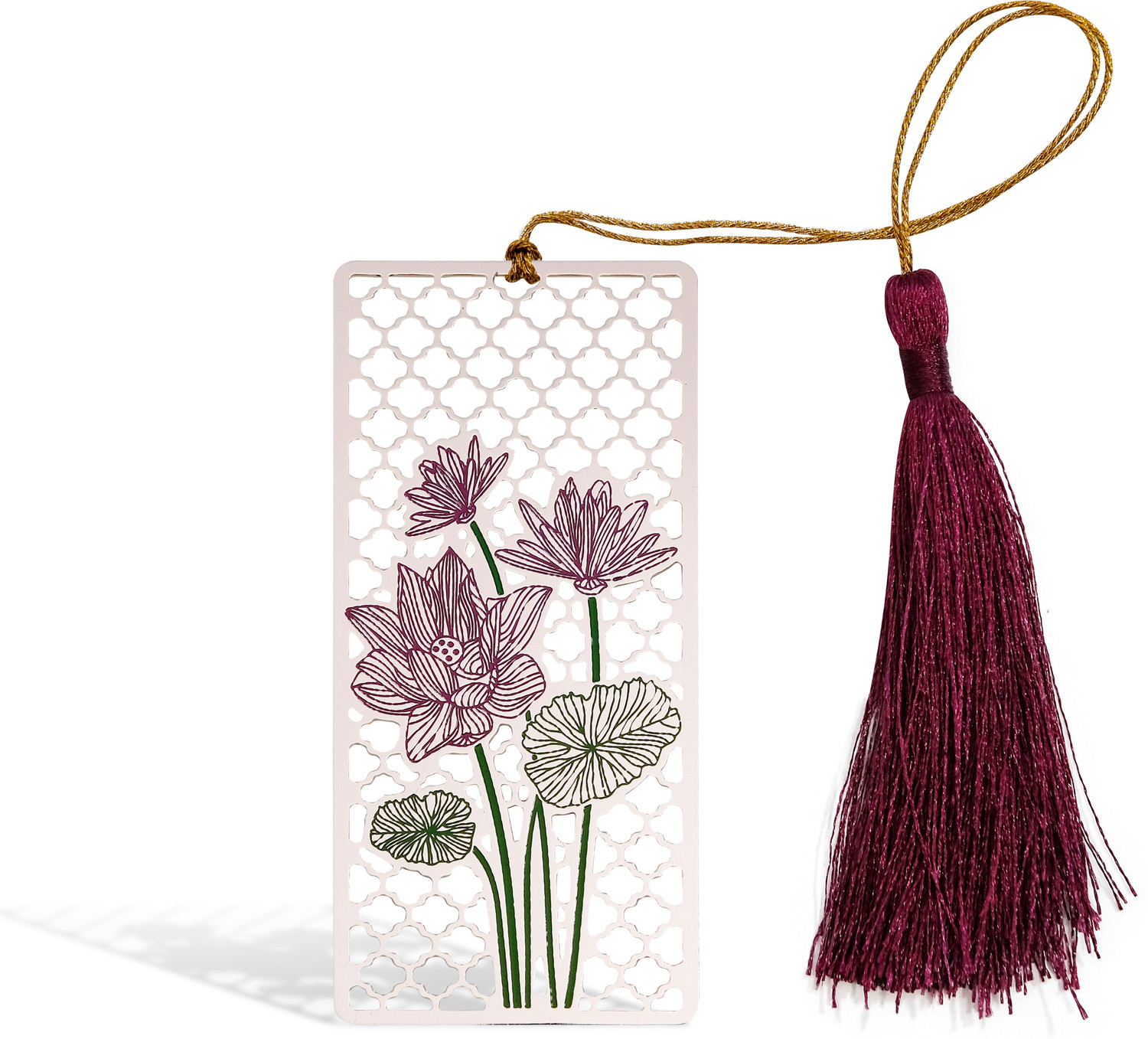 Image of Artivoke ART0038 The Beautiful Bookmark silver-plated with enamel art work Bookmark. Bookmark (A Beautiful Cutwork Flower Design, Silver)