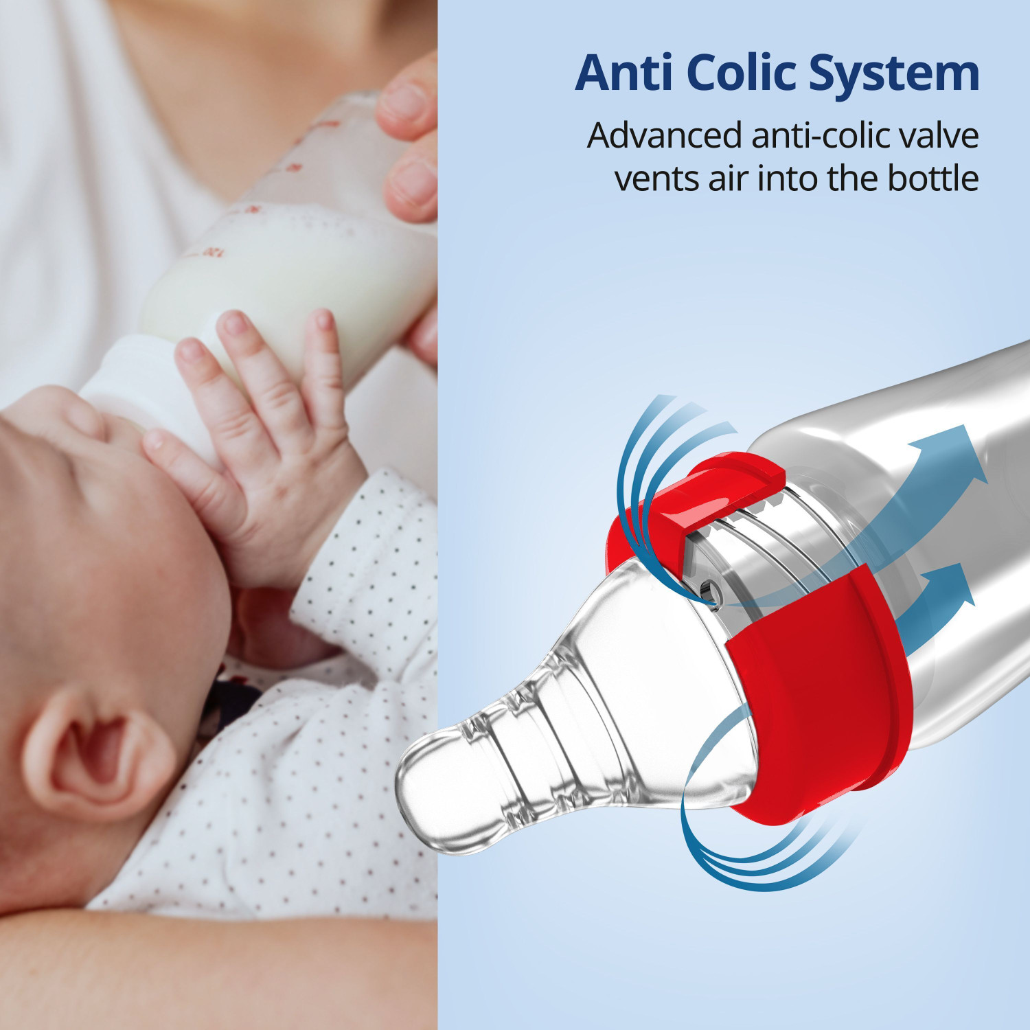 Image of LuvLap Anti-Colic Essential Teat /Nipple for Slim /Regular Neck Bottle, 0m+ Slow Flow Nipple (Pack of 4 Nipples)