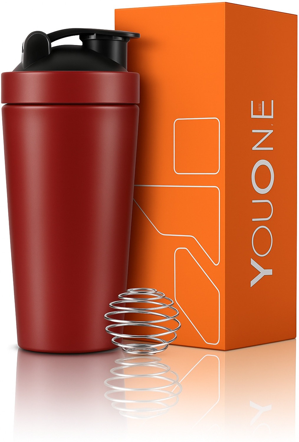 Image of MozFit Black Protein Shaker Bottle with Detachable Storage for Powder Leak-Proof Design 750 ml Stainless Steel Shaker (Pack of 1, Black)