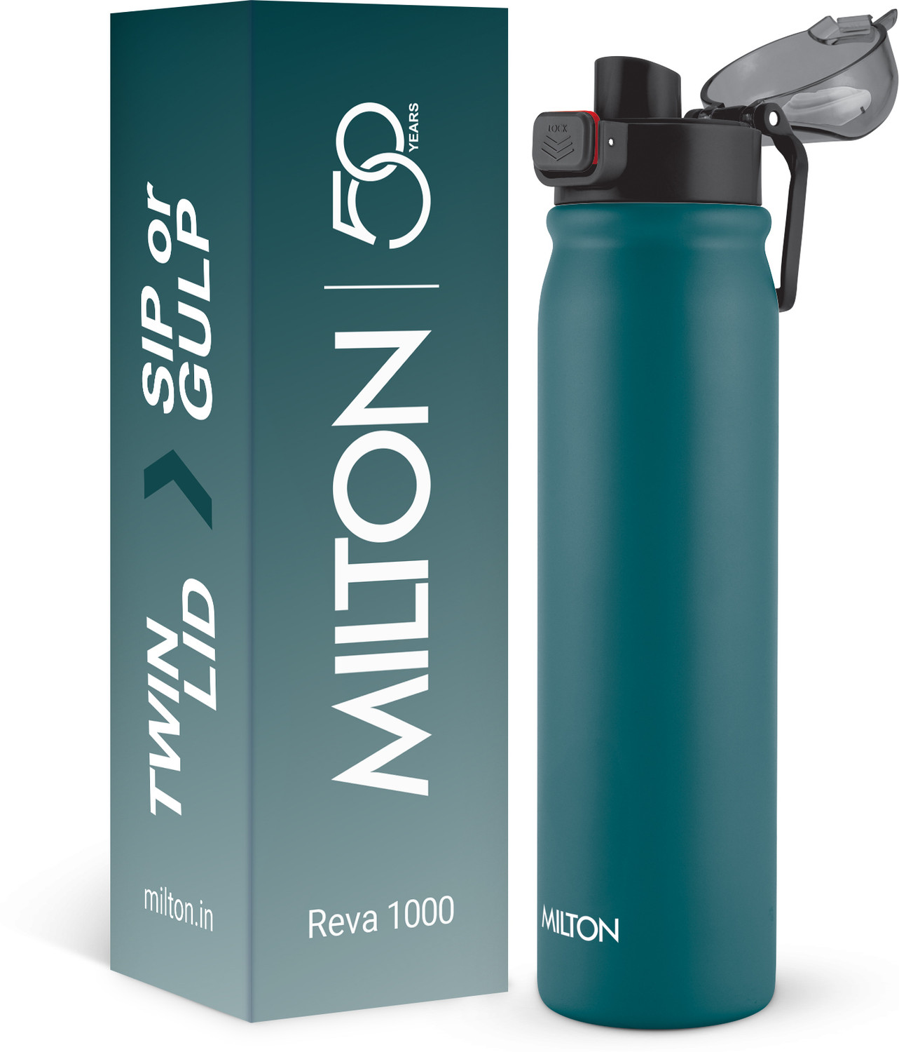 MILTON Reva 1000 Steel 1 Litre Teal Blue - Image 1