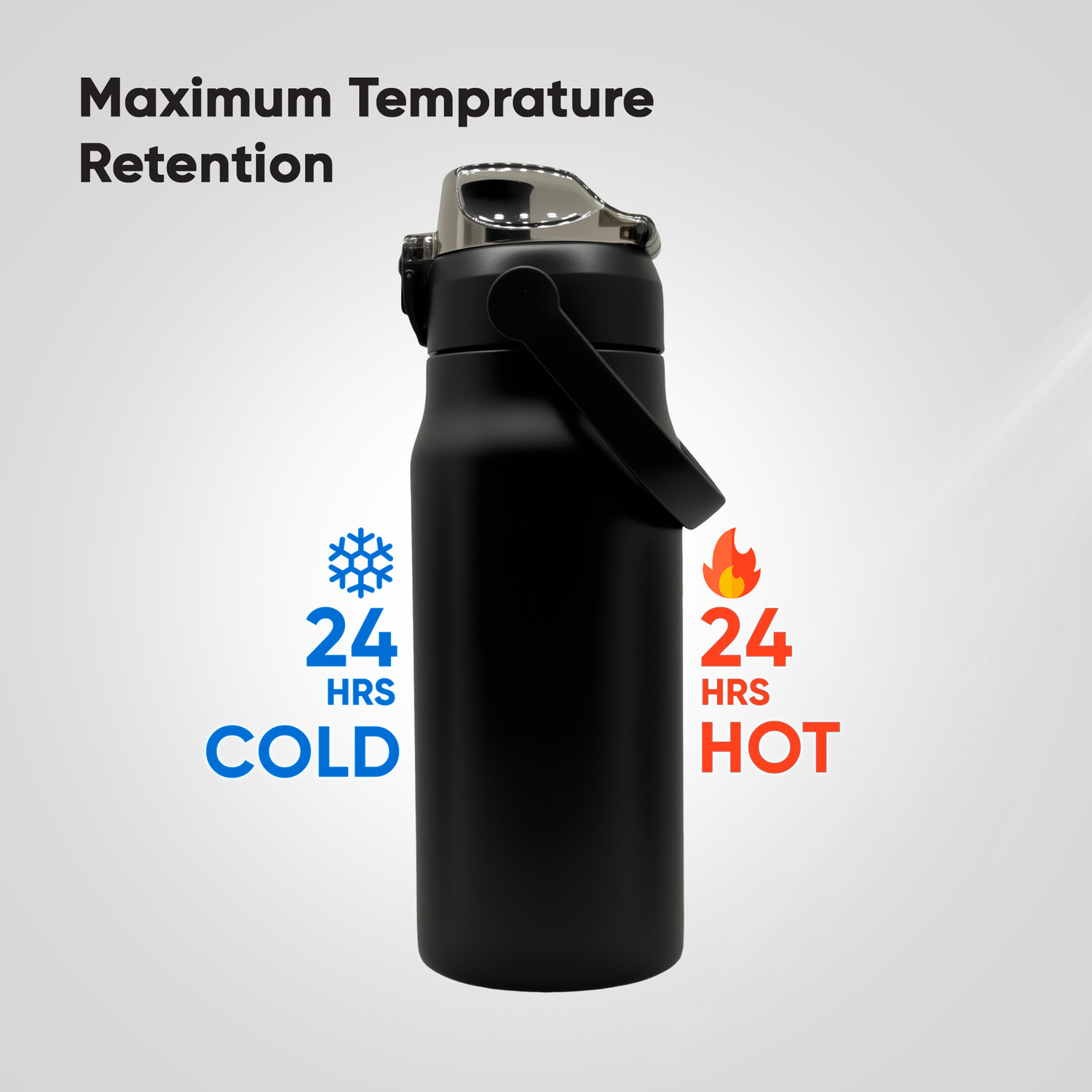 Image of Dozy 1500ML Insulated Active Flask 1500 ml Stainless Steel Flask (Pack of 1, Black)