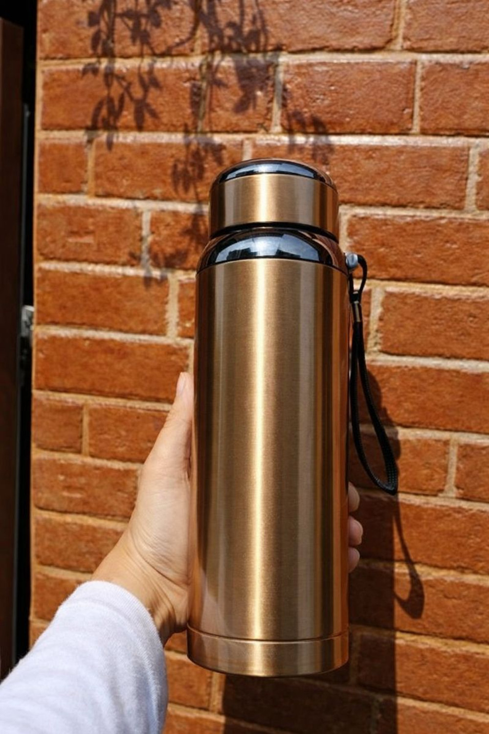 Image of Dzentro Vacuum Insulated Double Wall Steel Bottle 800ML 800 ml Steel Bottle (Pack of 1, Gold)