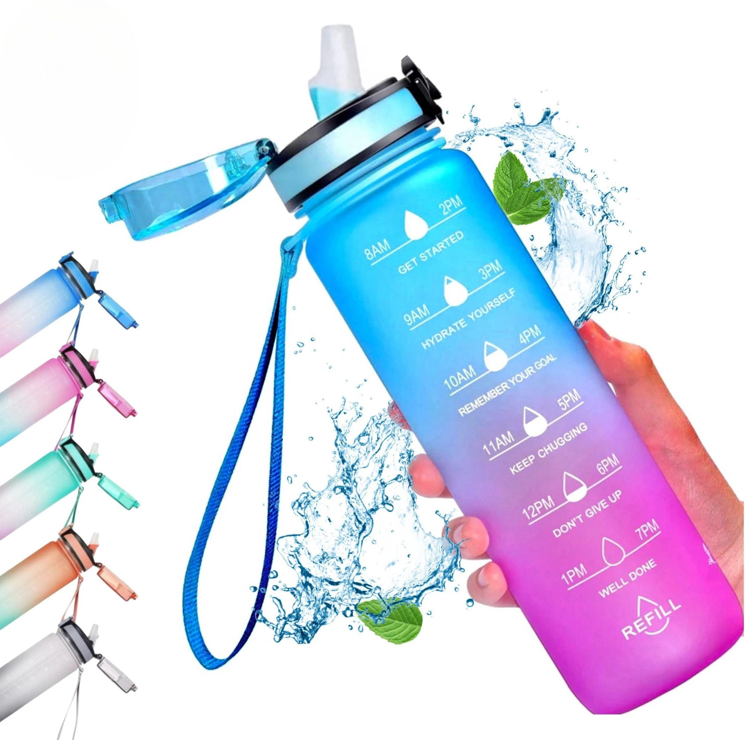 Image of Manvi Zone Gym Protein Shaker Bottle with Blender Ball Leakproof Fitness Bottle 500 ml Plastic Shaker (Pack of 1, Black)