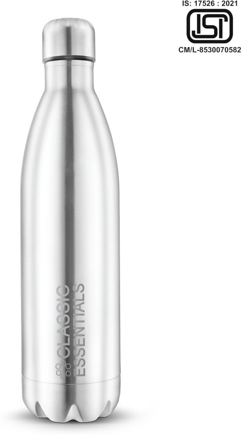 Image of GHARVAKHRI 1.5 Liter Insulated Water Bottle | Hot & Cold, BPA Free, Leak Proof Steel Lid 1500 ml Plastic Bottle (Pack of 1, Red, Grey)
