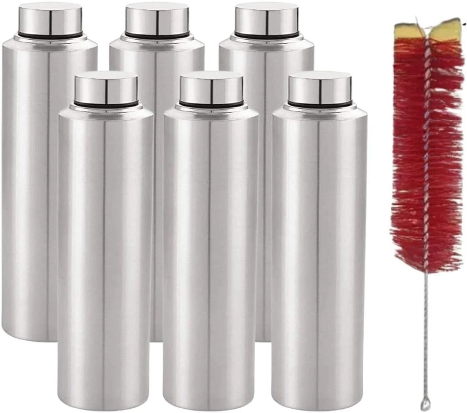 Image of ECOLEX Stainless Steel Sipper Water Bottle 900 ML Pack of 2 900 ml Stainless Steel Sipper (Pack of 2, Steel /Chrome)