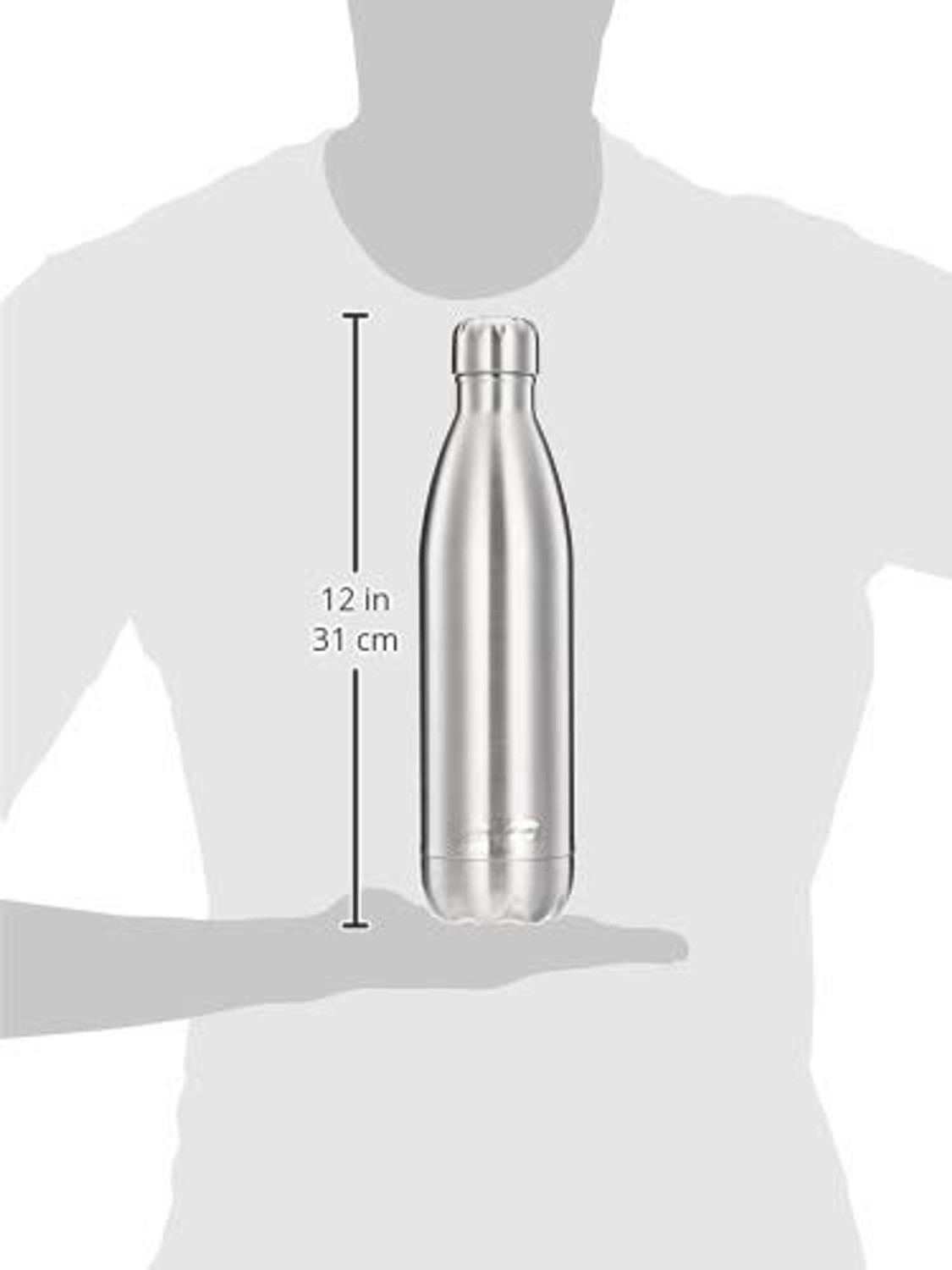 Image of Danae Insulated Hot and Cold Water Bottle Leak-Proof & BA Free 1000 ml Stainless Steel Bottle (Pack of 1, Silver)