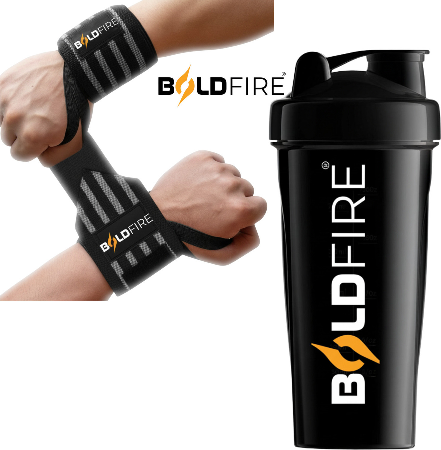 Image of Pheonix Fitness Combo Gym Typhoon Bottle With Wrist Band Support Gym & Sports Kit 700 ml Plastic Shaker (Pack of 2, Multicolor)