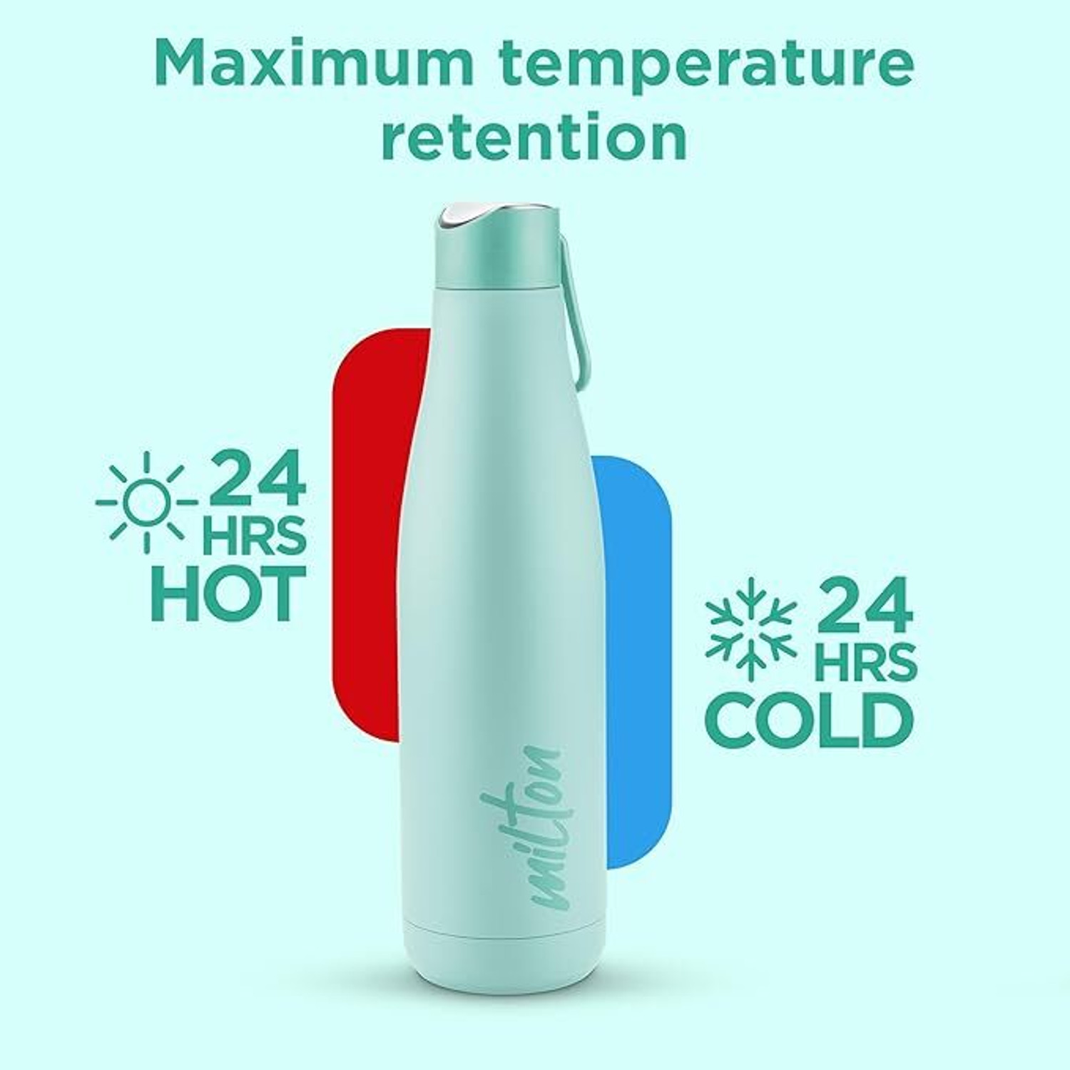 Image of MILTON Fame 600 bottle Teal blue 500 ml Steel Bottle (Pack of 1, Light Blue)
