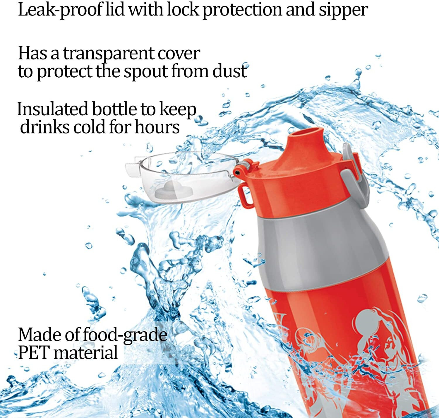 Image of MILTON ZING 700 640 ml Plastic Bottle (Pack of 1, Red)