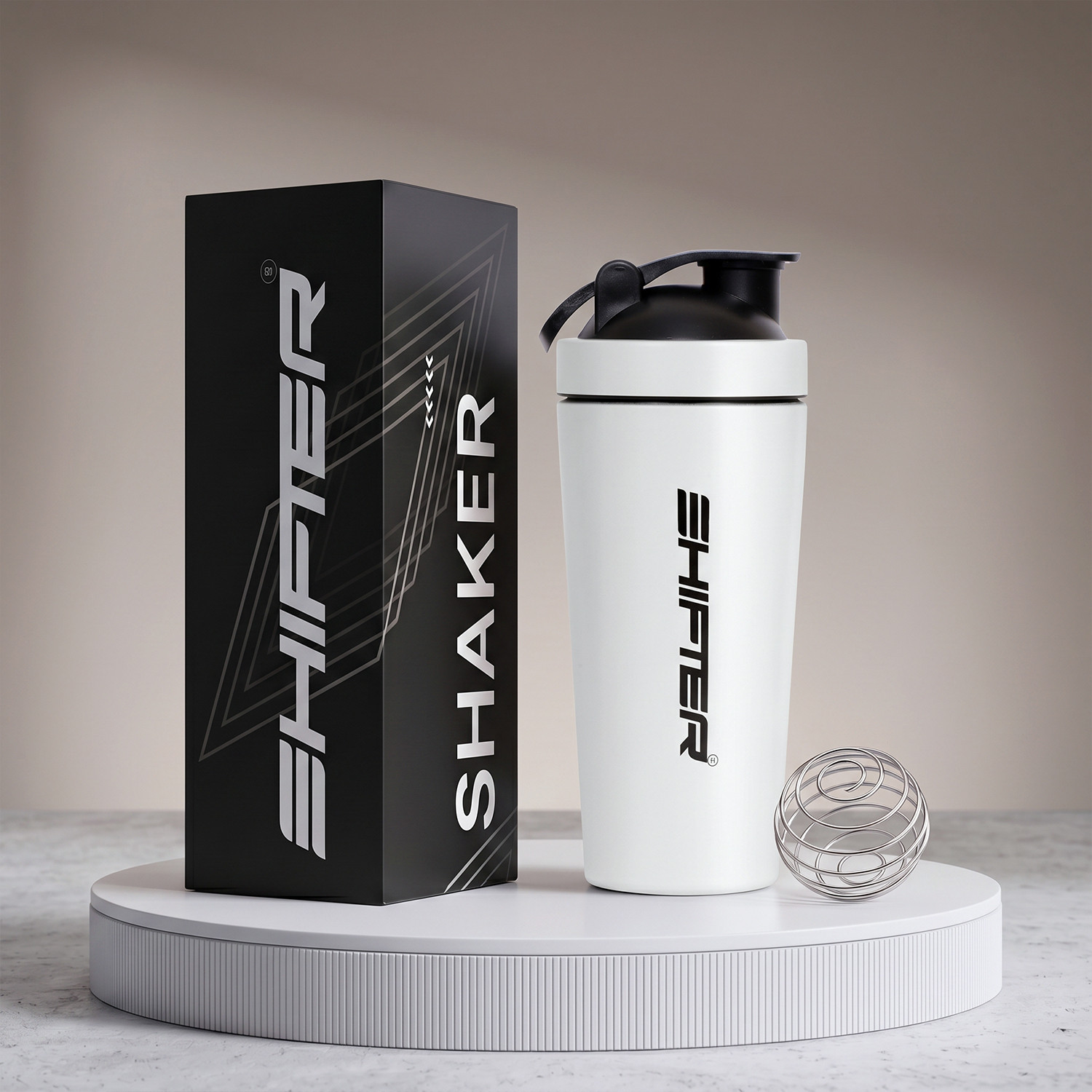SHIFTER Gym Shaker 700 ml White - Image 1