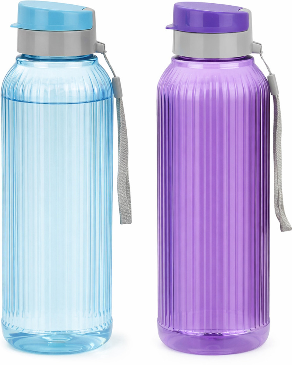Image of GHARVAKHRI 1.5 Liter Insulated Water Bottle | Hot & Cold, BPA Free, Leak Proof Steel Lid 1500 ml Plastic Bottle (Pack of 1, Red, Grey)