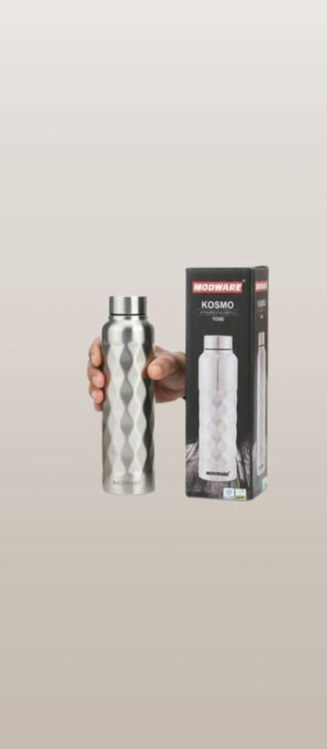 Image of MODWARE Vacuum Insulated Stainless Steel Water Bottle Thermos Flask For Office, Travel- 500 ml Steel Bottle (Pack of 1, Silver)