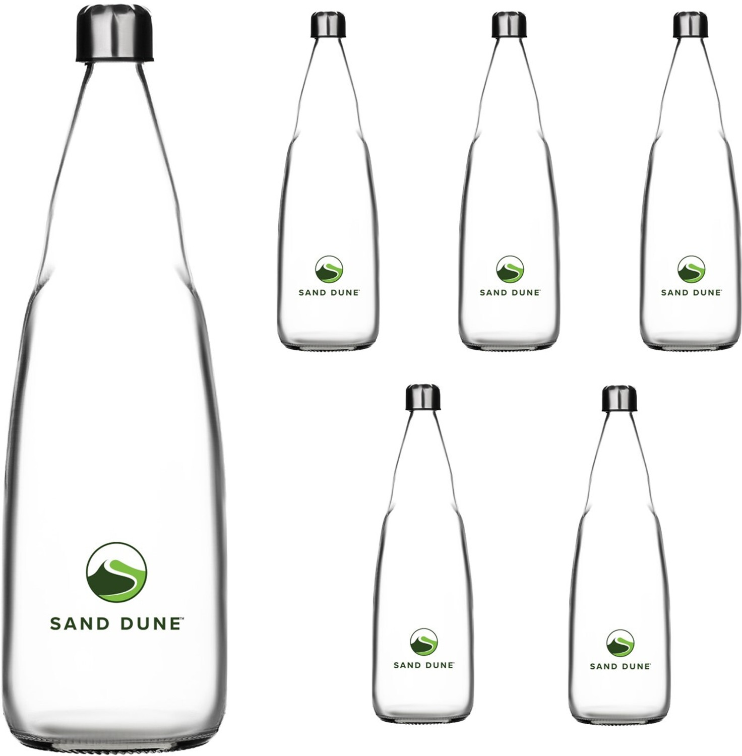 Image of drb Glass Water Bottle 1 Ltr with Protective Silicone cover 1000 ml (Black)