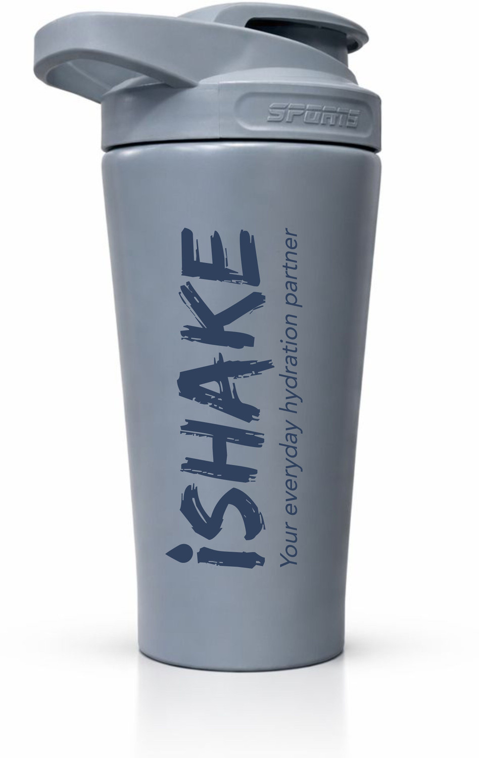 Image of MozFit Black Protein Shaker Bottle with Detachable Storage for Powder Leak-Proof Design 750 ml Stainless Steel Shaker (Pack of 1, Black)