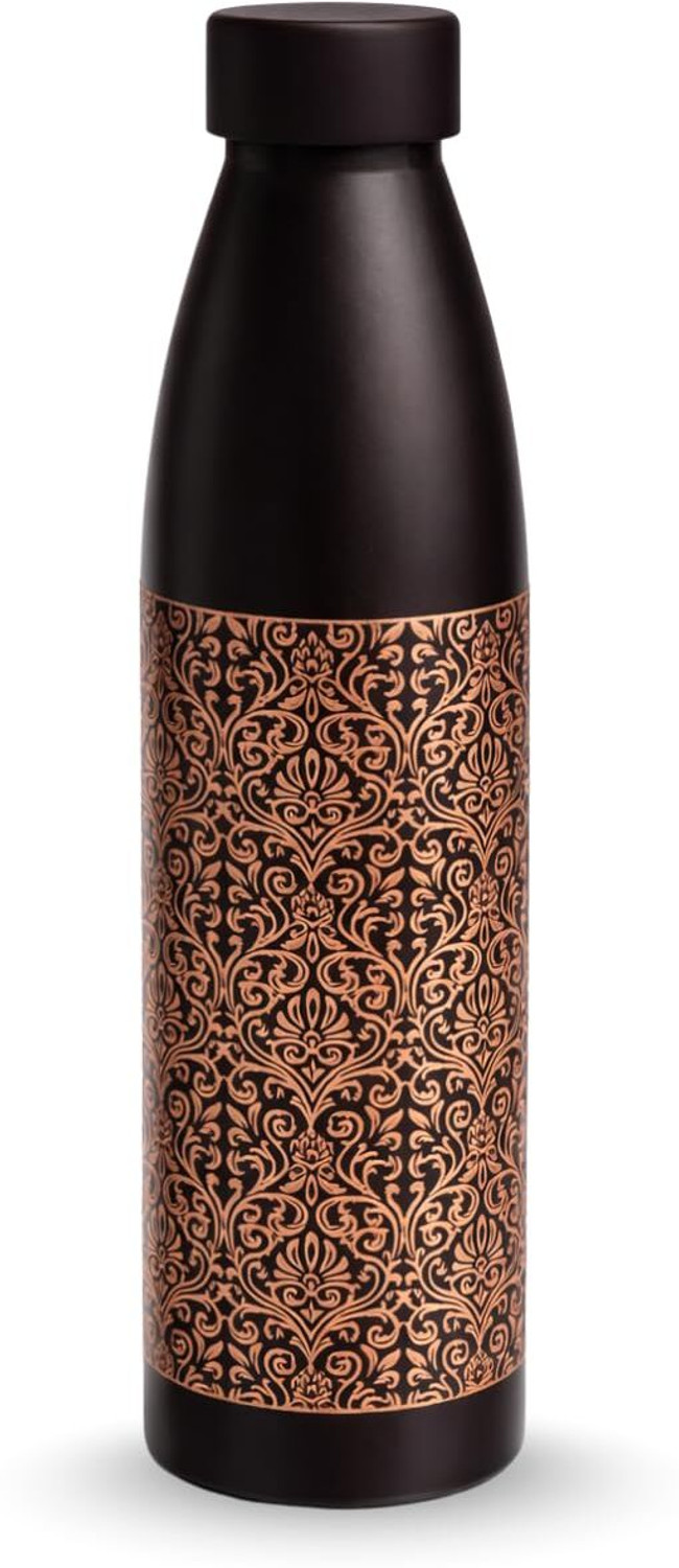 Image of THE ROYAL TEAK Antique plain copper bottle 950 ml Copper Bottle (Pack of 1, Copper)