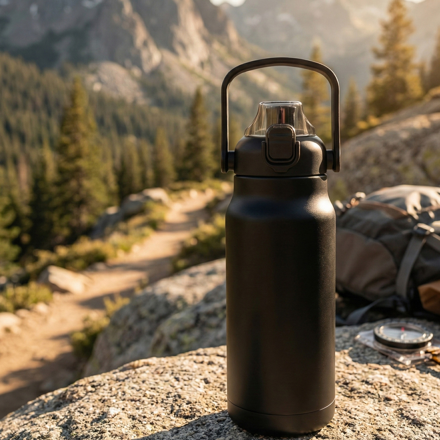 Image of Dozy 1500ML Insulated Active Flask 1500 ml Stainless Steel Flask (Pack of 1, Black)