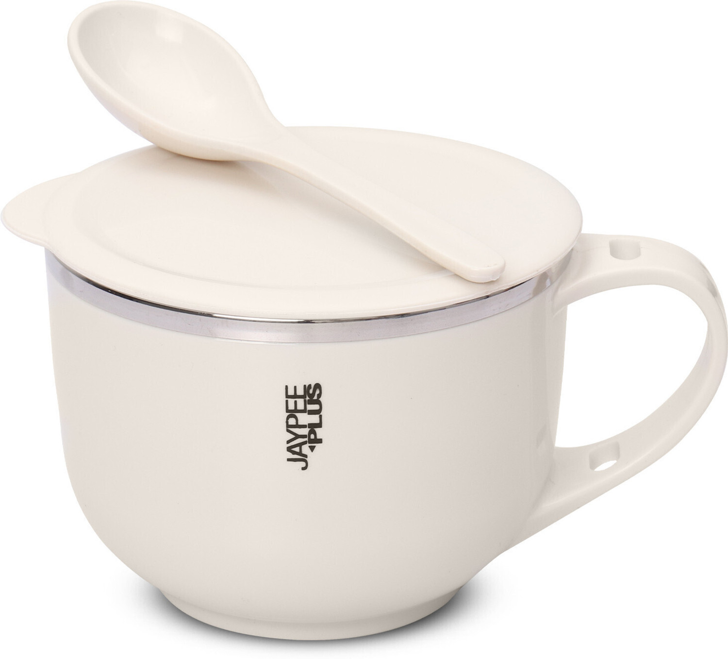 Image of Jaypee Plus Stainless Steel Soup Bowl SIP & SAVOUR Soup Bowl with Sipper for Gifting Traveling Picnic and Office (Pack of 2, Pink)