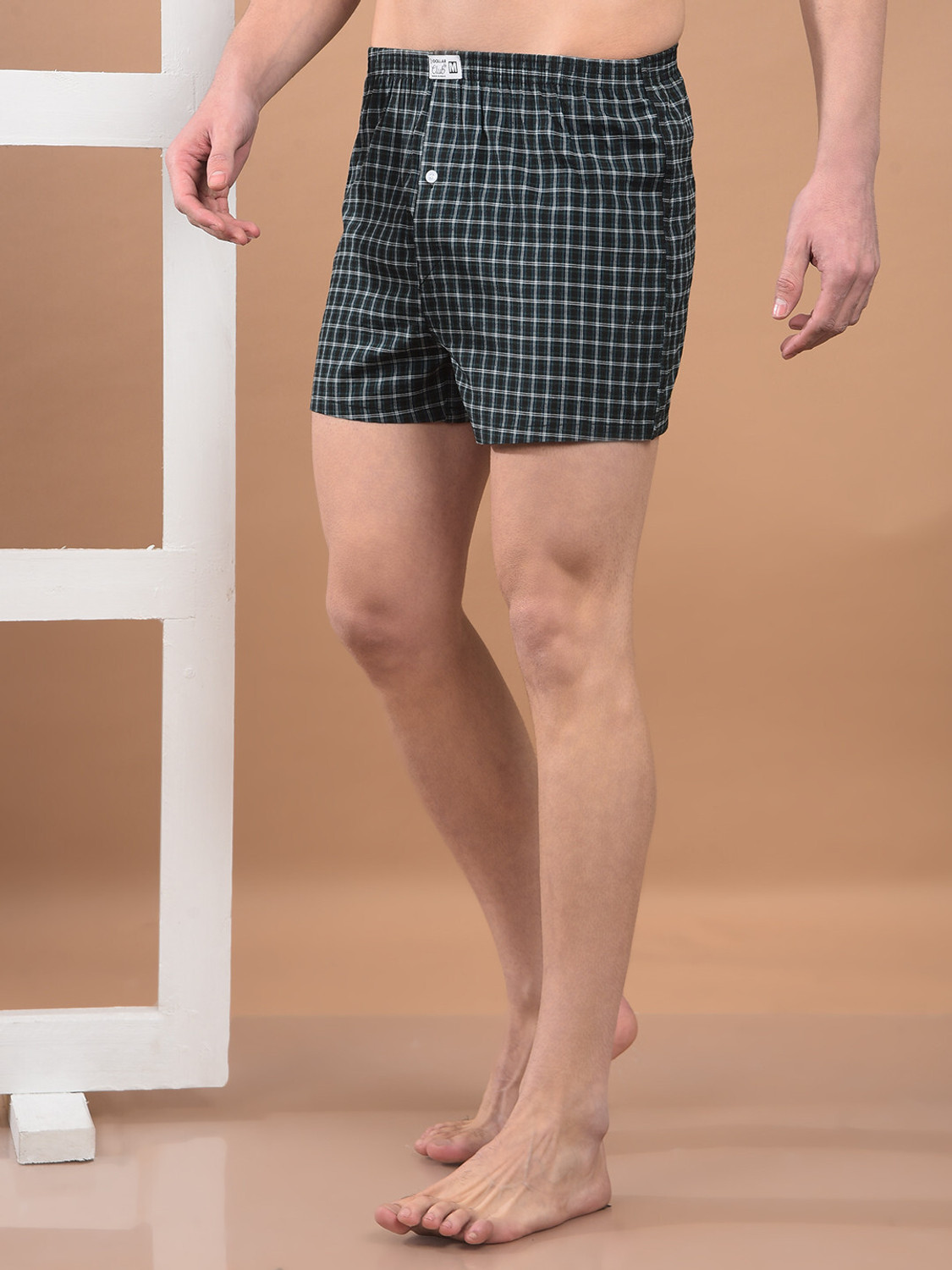 Image of Dollar Pack of 3 Checkered Men Boxer