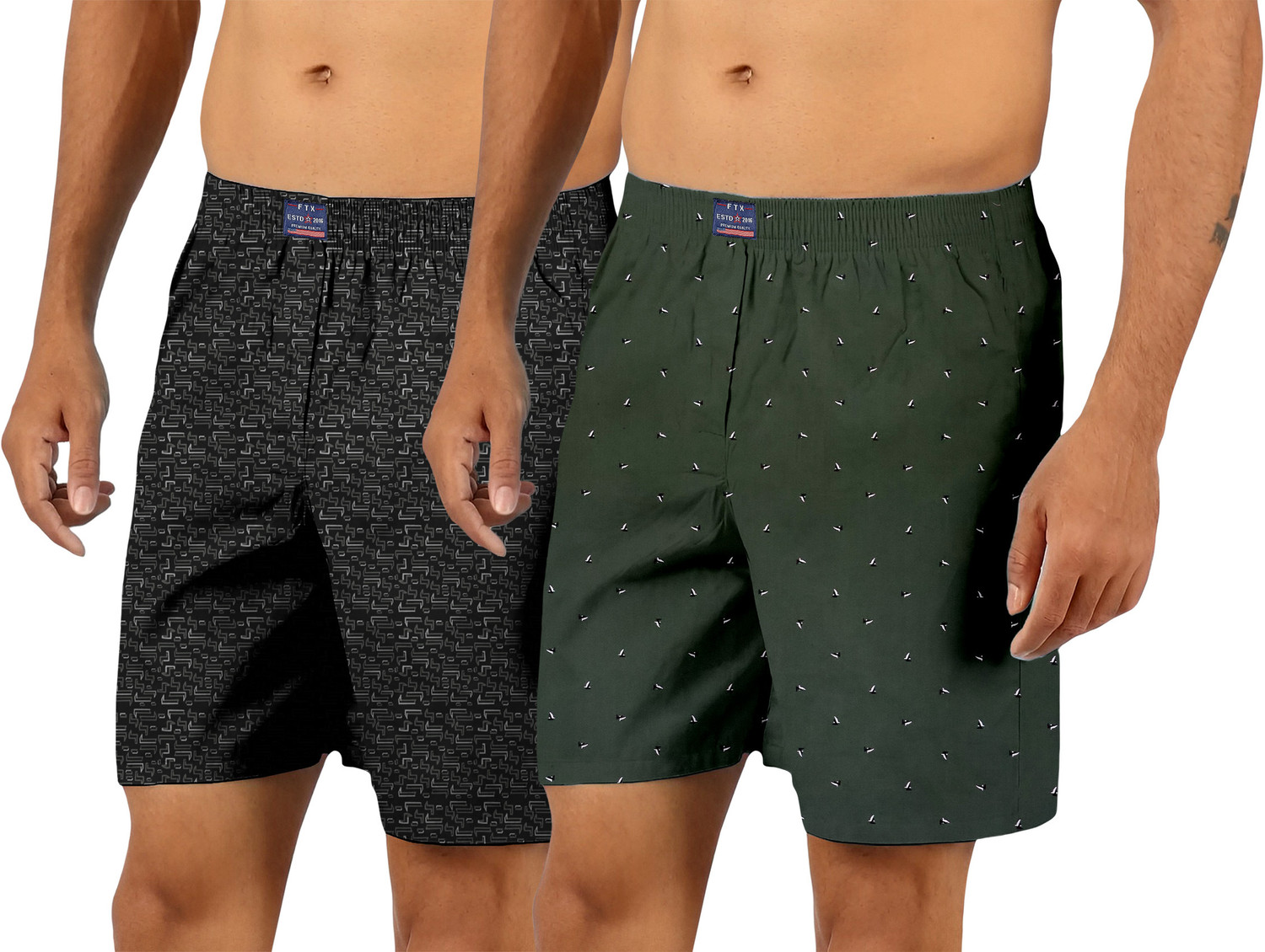 Image of FTX Pack of 2 Printed Men Boxer