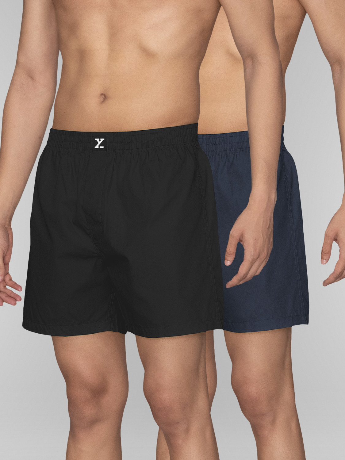 Image of XYXX Pack of 2 Solid Men Multicolor Sports Shorts