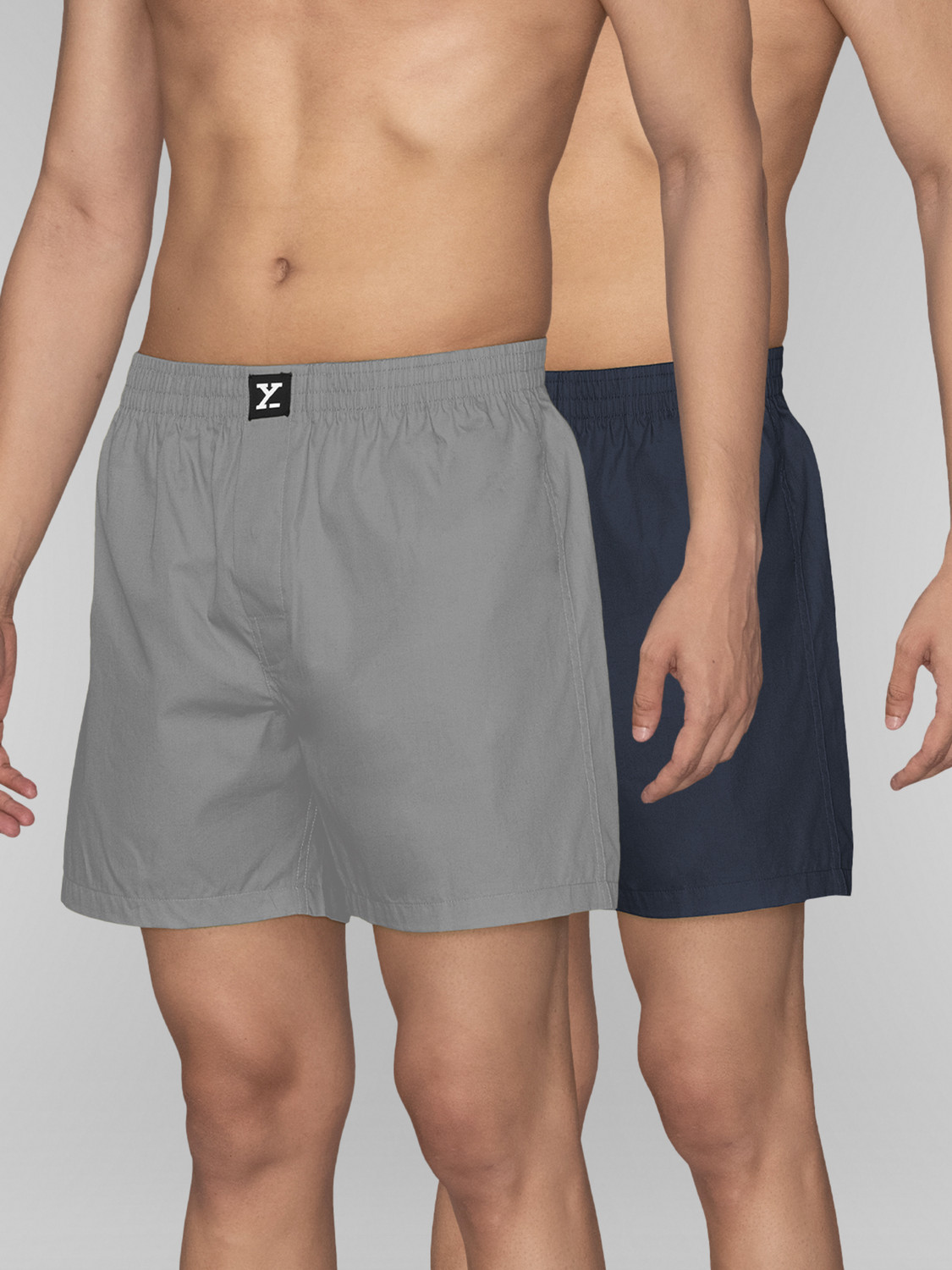 Image of XYXX Pack of 2 Solid Men Multicolor Sports Shorts