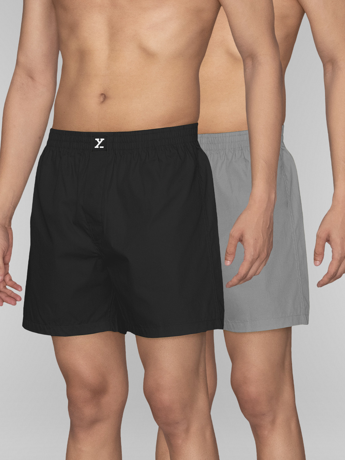 Image of XYXX Pack of 2 Solid Men Multicolor Sports Shorts