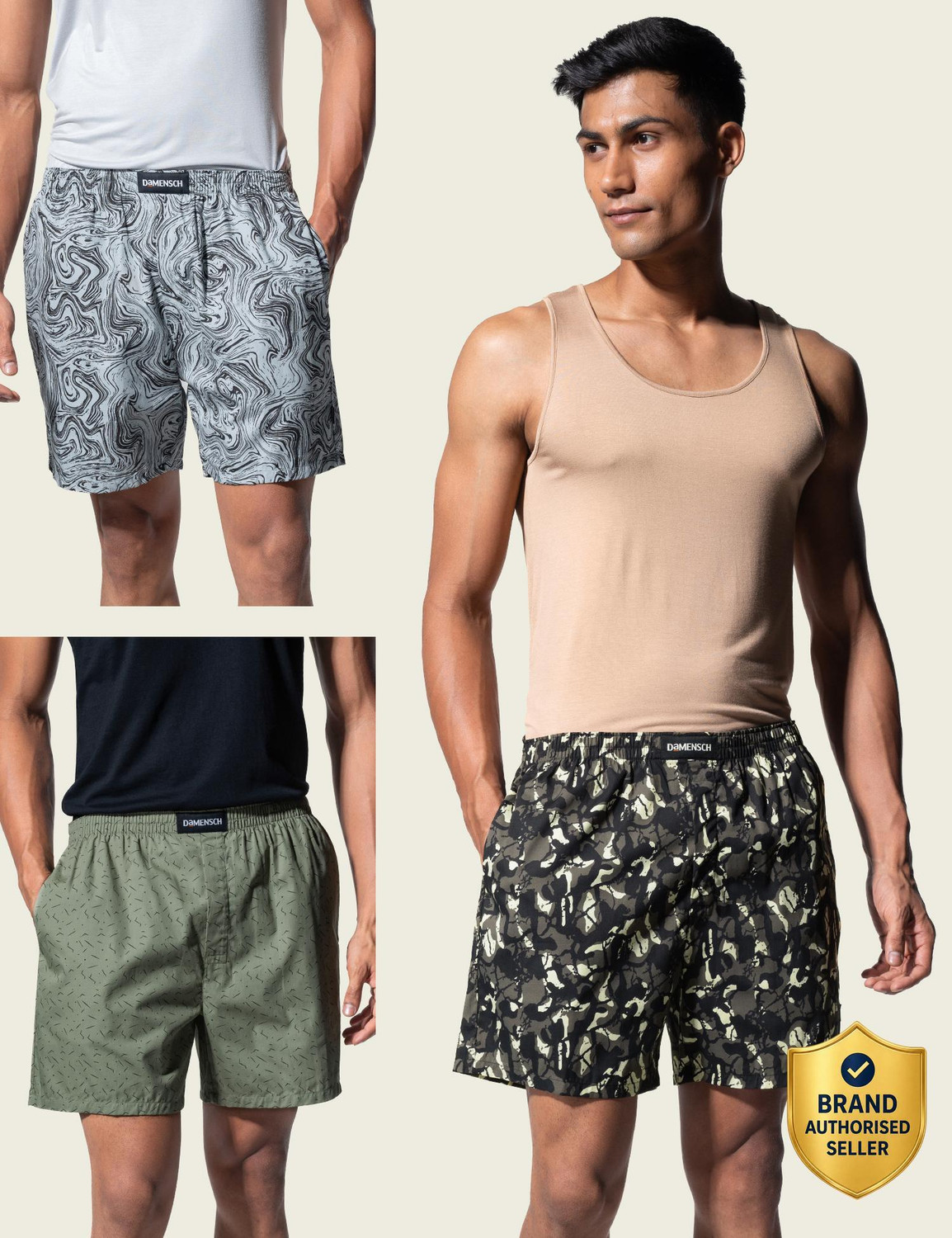 Image of XYXX Pack of 3 Remix IntelliEaze Super Combed Cotton Printed Printed Men Boxer