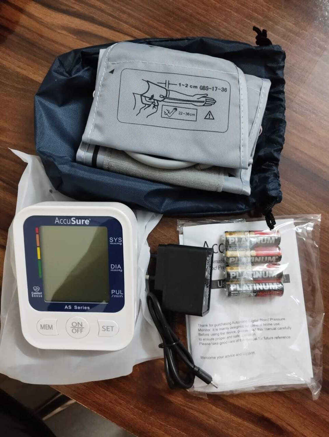 Image of NISCOMED Digital Blood pressure monitor with talkative feature and color change display with Digital Thermometer Digital Blood Pressure Monitor Bp Monitor (White)